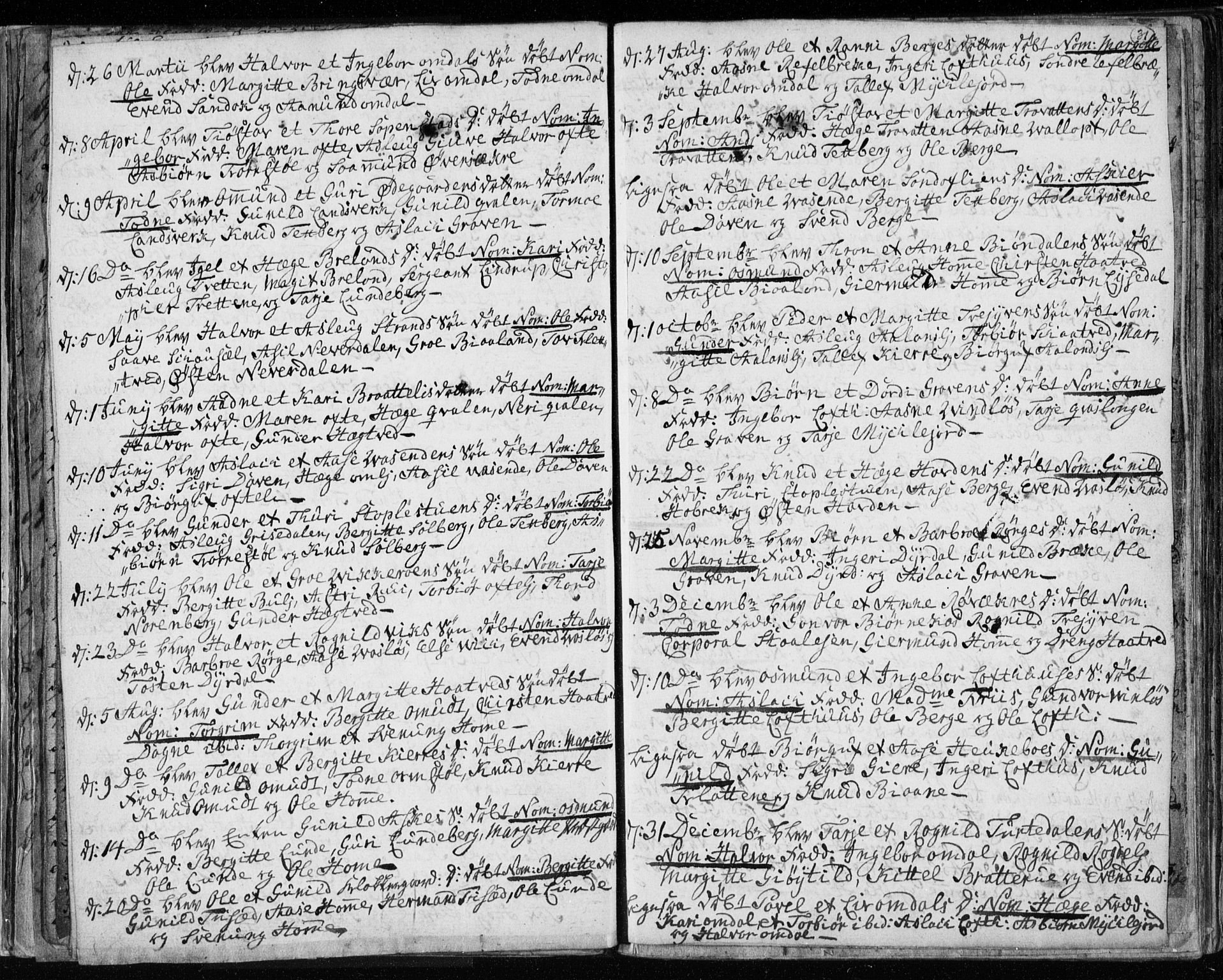 Lårdal kirkebøker, SAKO/A-284/F/Fa/L0003: Parish register (official) no. I 3, 1754-1790, p. 31
