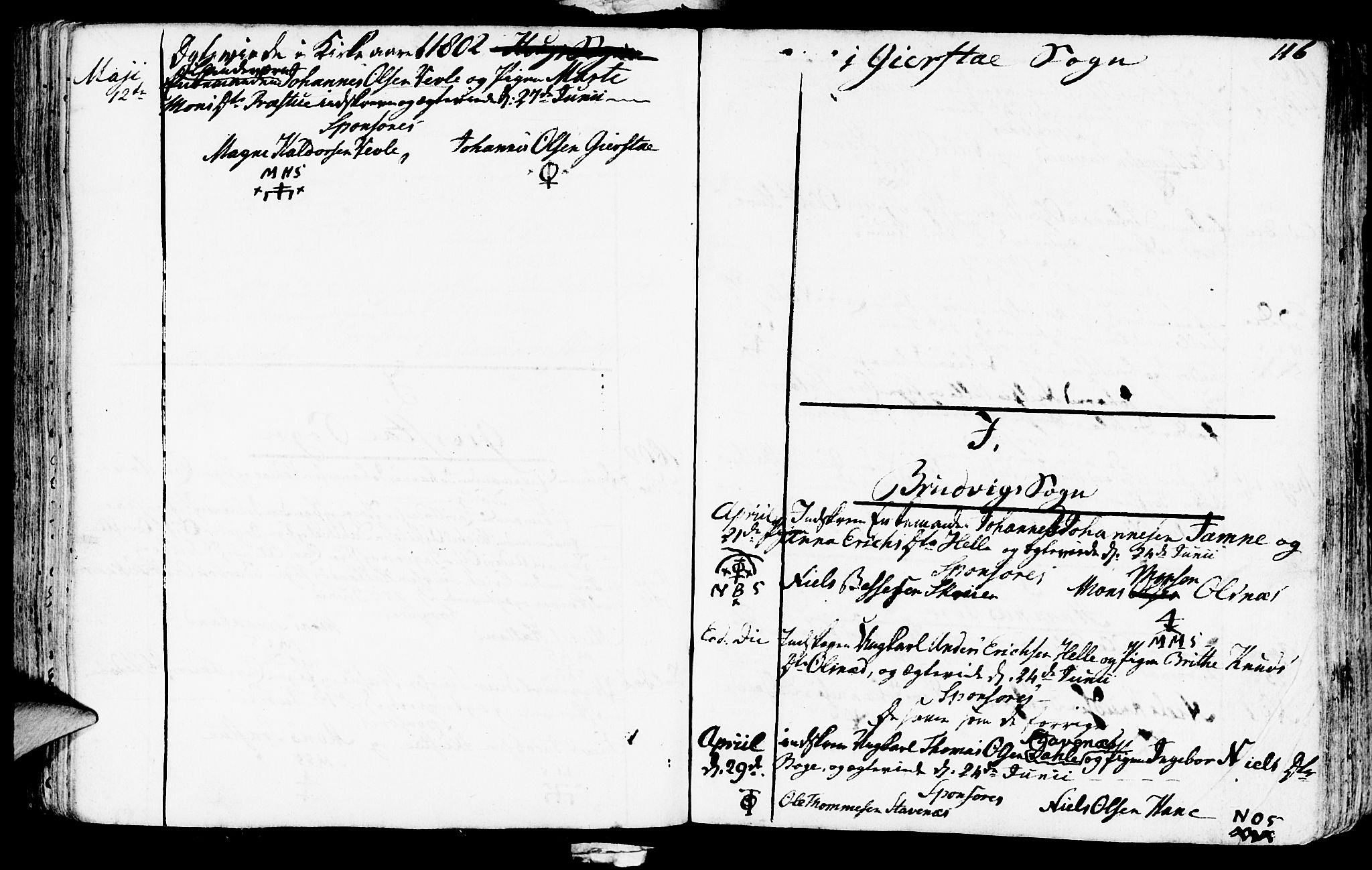 Haus sokneprestembete, AV/SAB-A-75601/H/Haa: Parish register (official) no. A 11, 1796-1816, p. 116