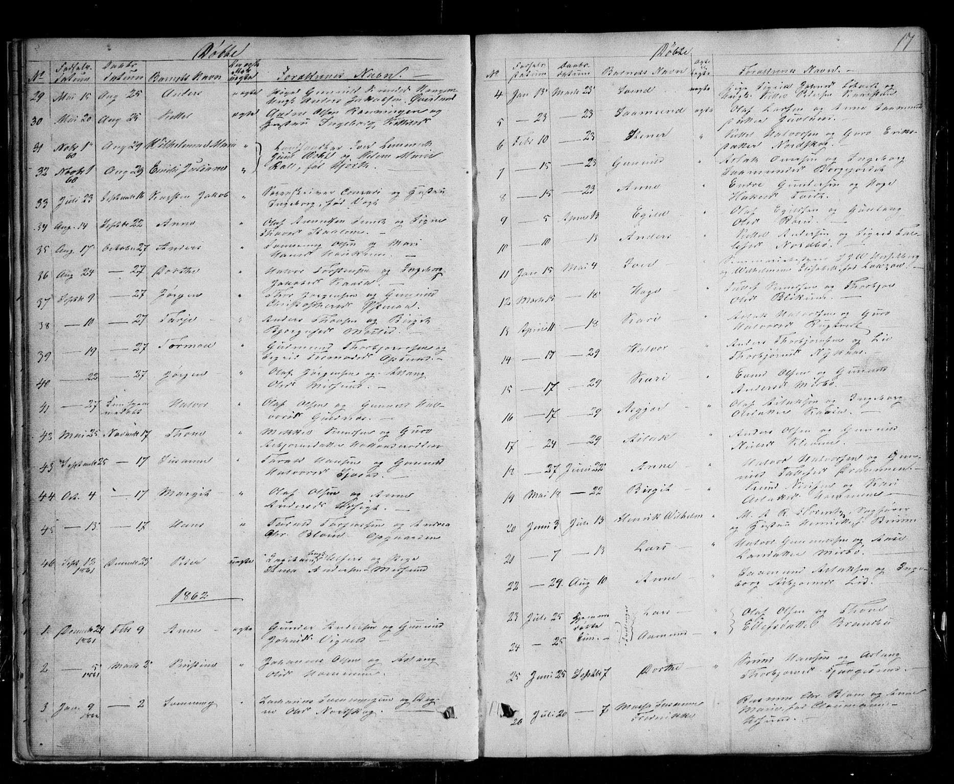 Kviteseid kirkebøker, AV/SAKO-A-276/G/Ga/L0001: Parish register (copy) no. I 1, 1850-1893, p. 17