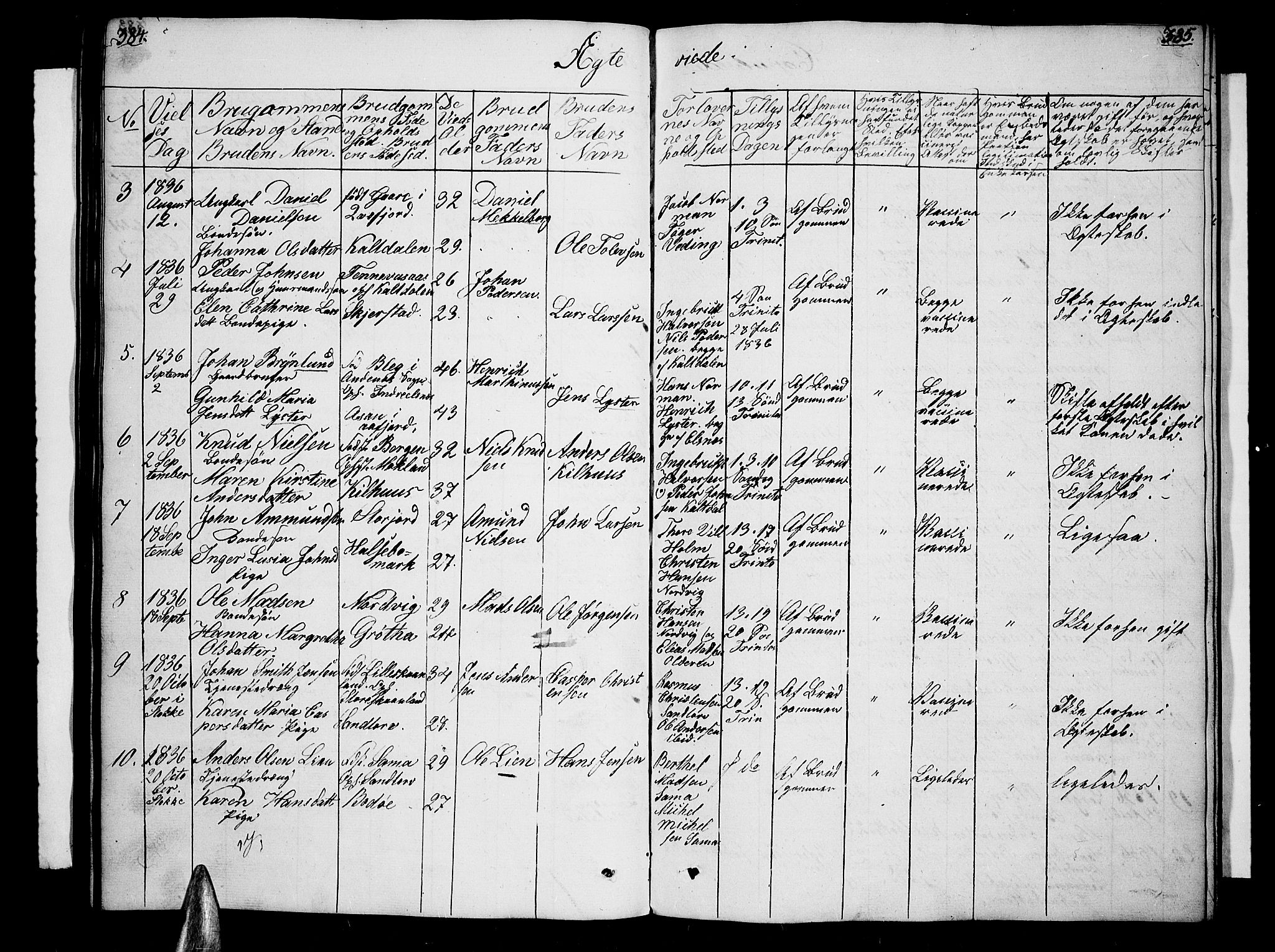 Trondenes sokneprestkontor, SATØ/S-1319/H/Hb/L0005klokker: Parish register (copy) no. 5, 1834-1845, p. 384-385