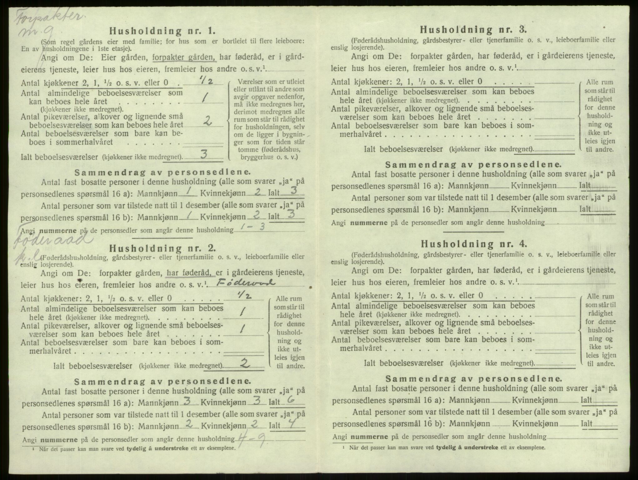 SAB, 1920 census for Lærdal, 1920, p. 211