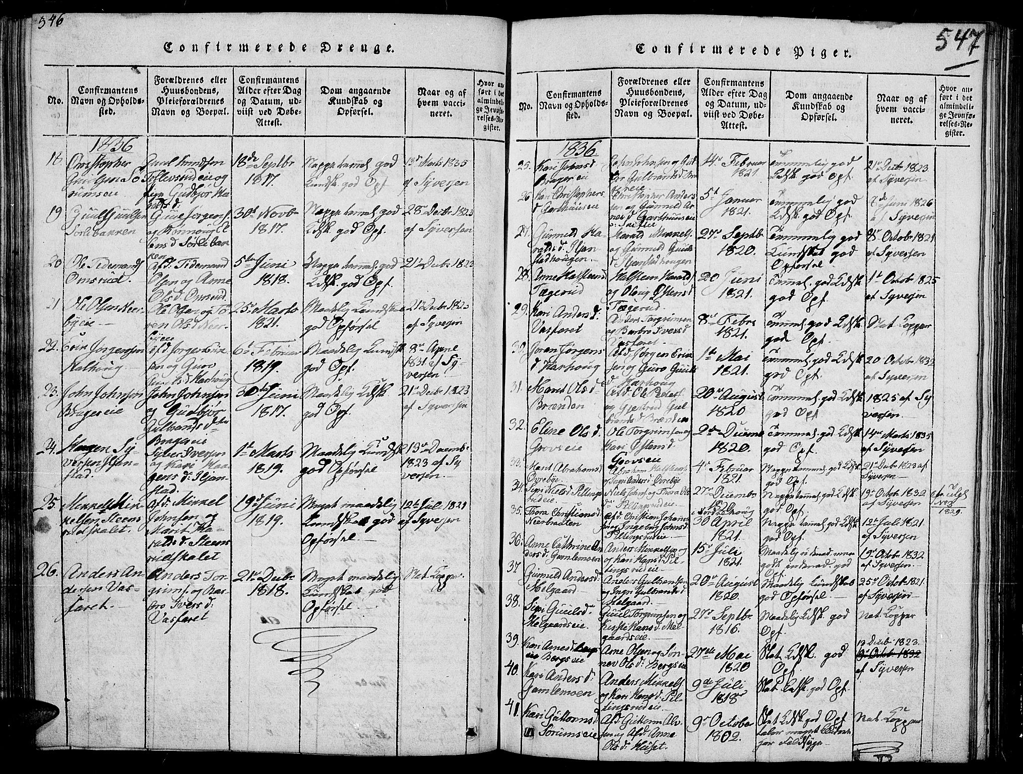 Sør-Aurdal prestekontor, SAH/PREST-128/H/Ha/Hab/L0002: Parish register (copy) no. 2, 1826-1840, p. 546-547