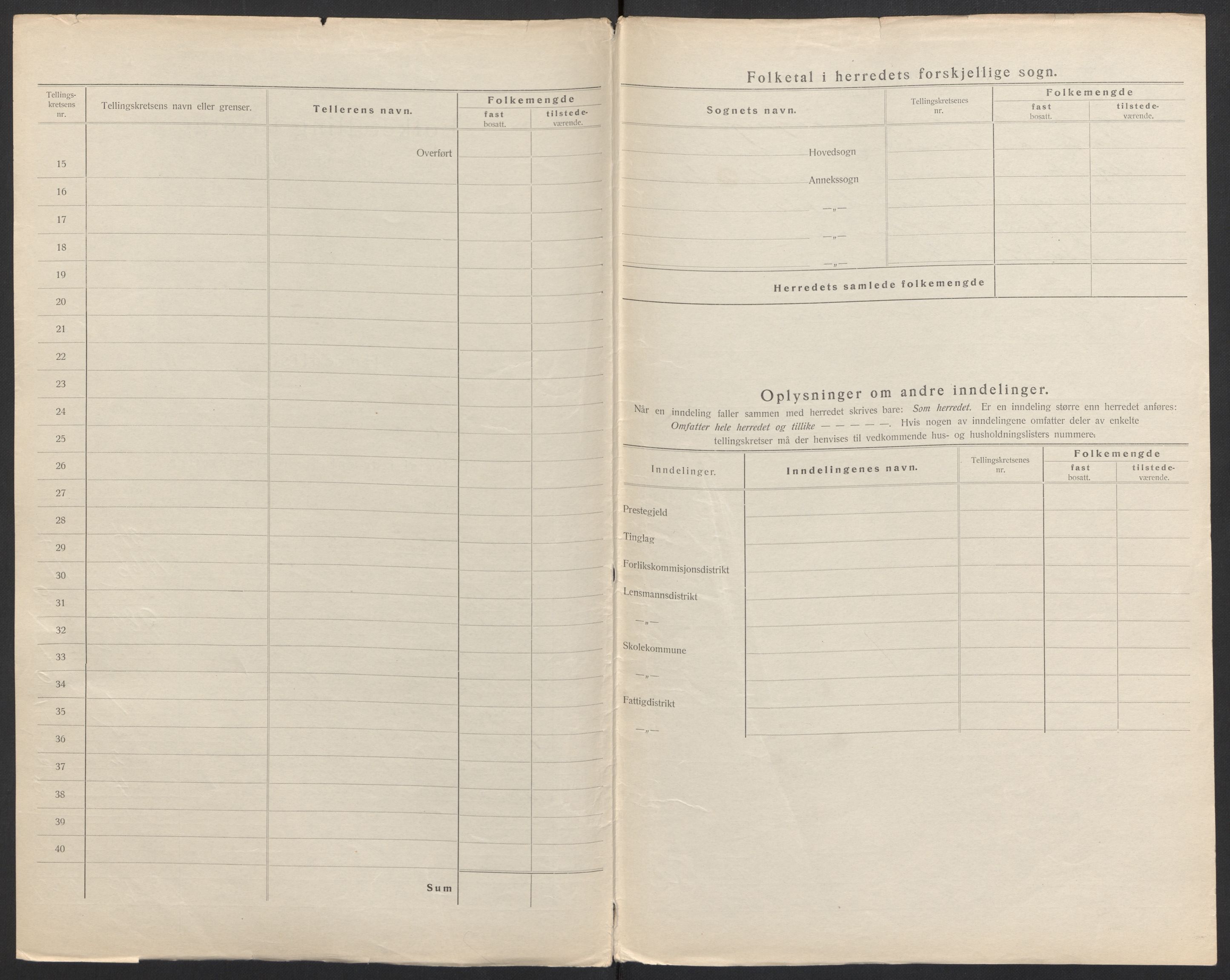 SAH, 1920 census for Vang (Hedmark), 1920, p. 4