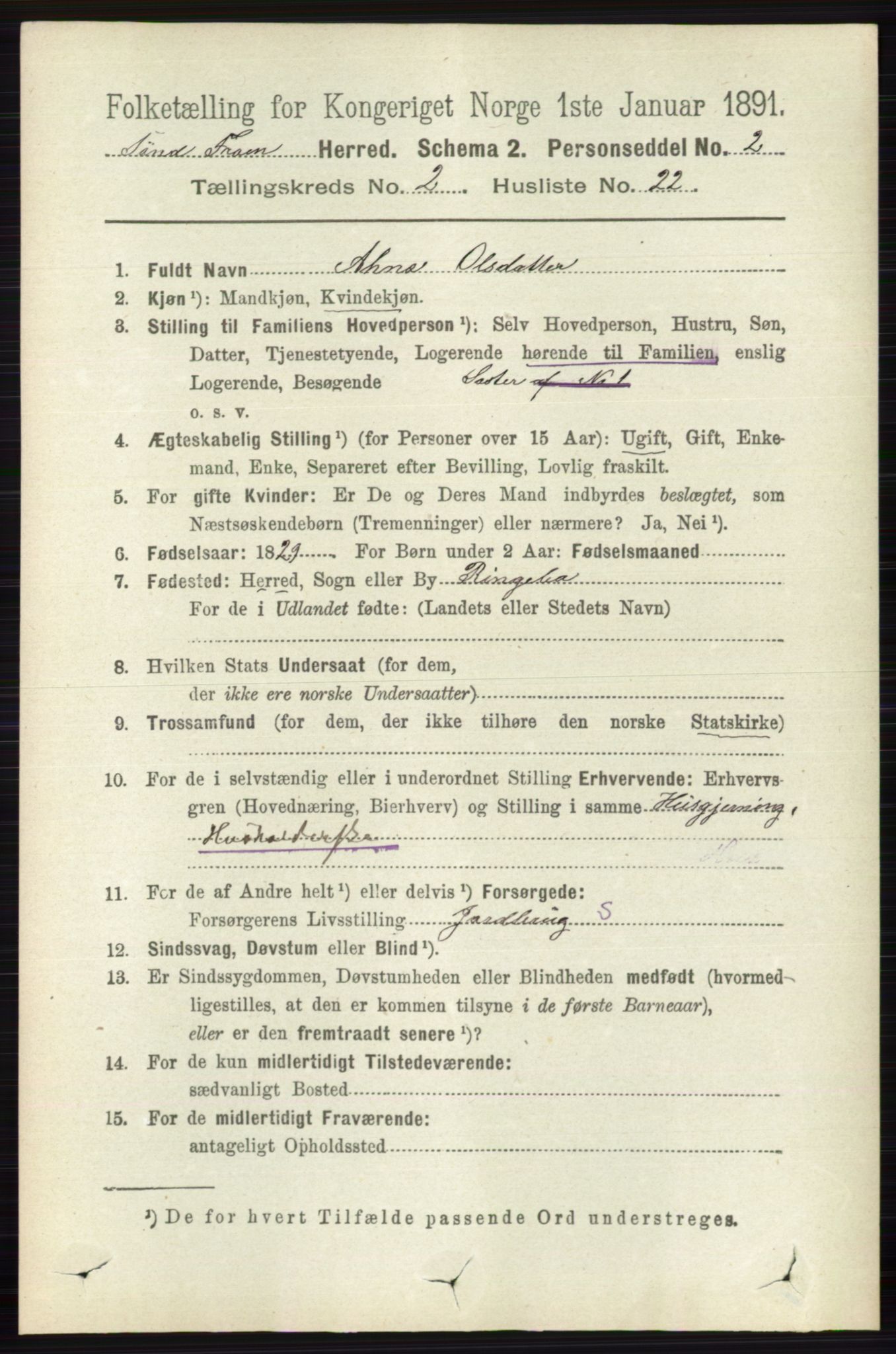 RA, 1891 census for 0519 Sør-Fron, 1891, p. 674