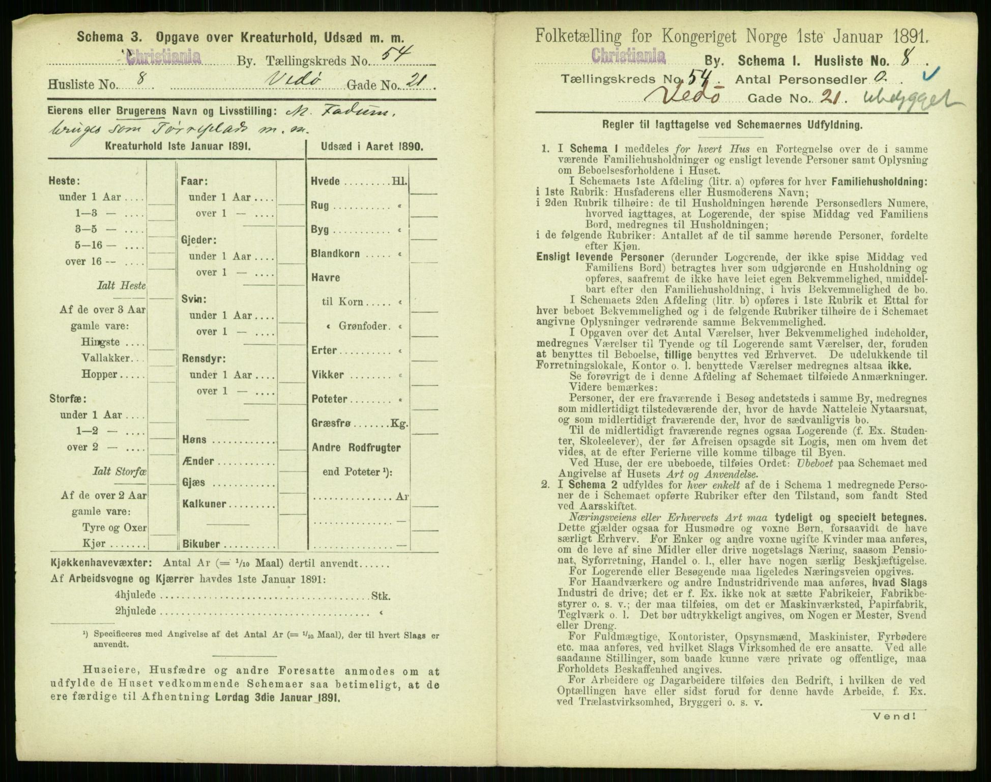 RA, 1891 census for 0301 Kristiania, 1891, p. 29967