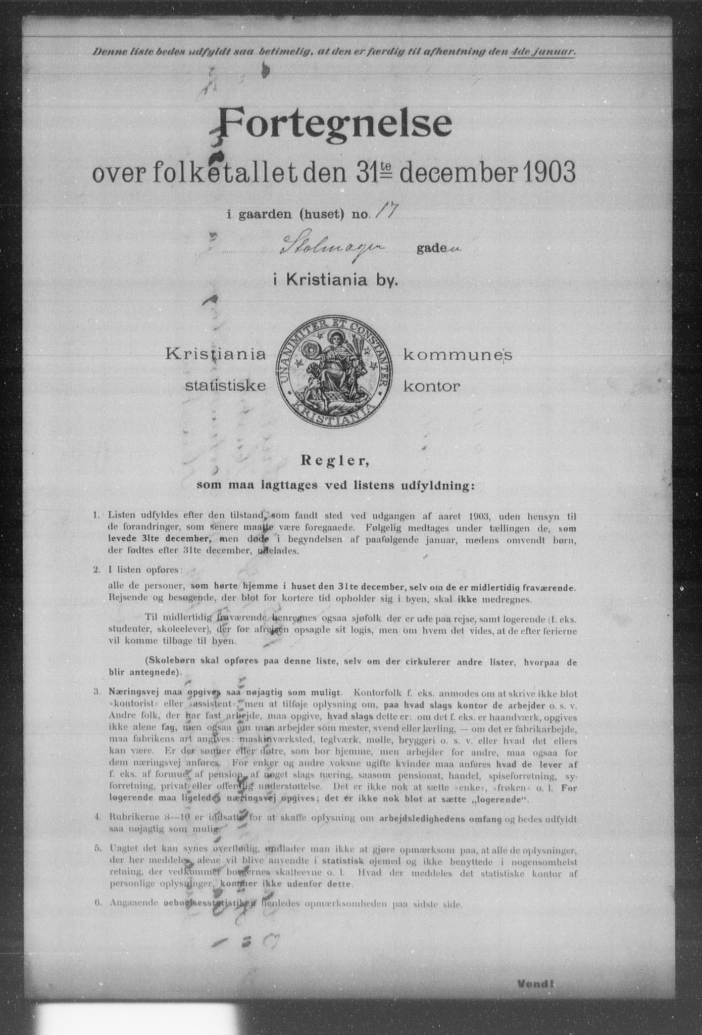 OBA, Municipal Census 1903 for Kristiania, 1903, p. 19833