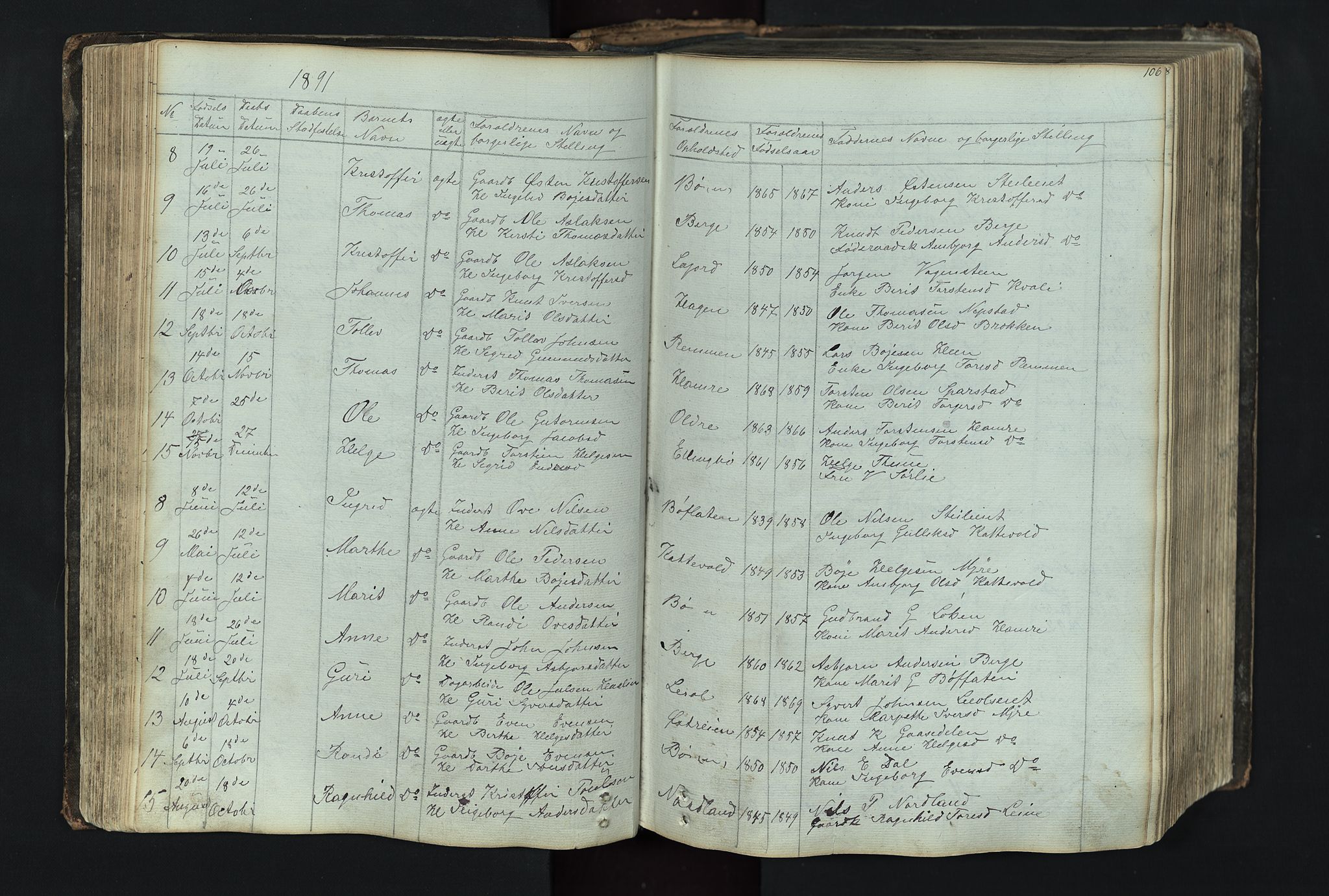 Vang prestekontor, Valdres, AV/SAH-PREST-140/H/Hb/L0004: Parish register (copy) no. 4, 1835-1892, p. 106