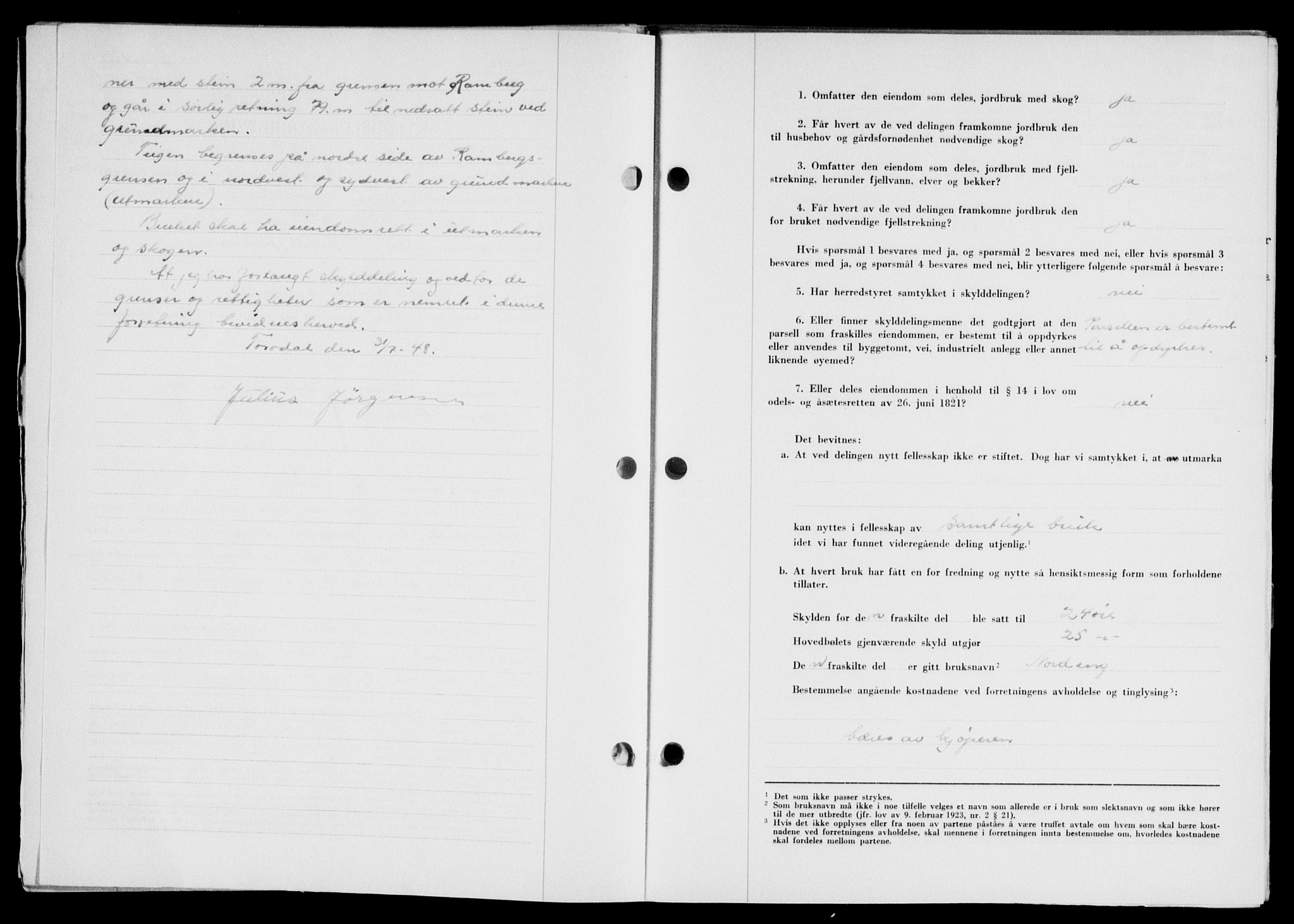 Lofoten sorenskriveri, SAT/A-0017/1/2/2C/L0019a: Mortgage book no. 19a, 1948-1948, Diary no: : 1720/1948