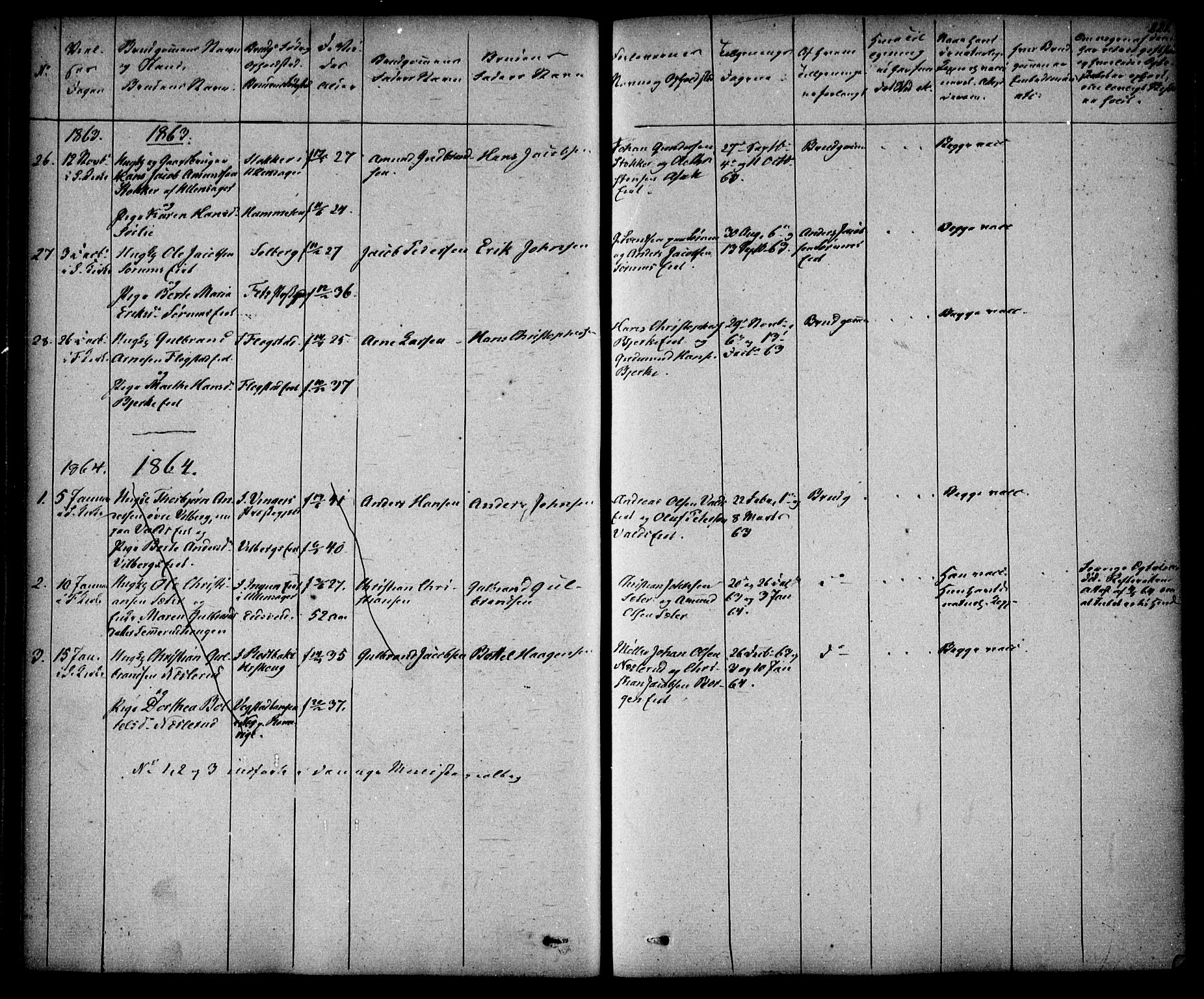 Sørum prestekontor Kirkebøker, AV/SAO-A-10303/F/Fa/L0005: Parish register (official) no. I 5, 1846-1863, p. 222