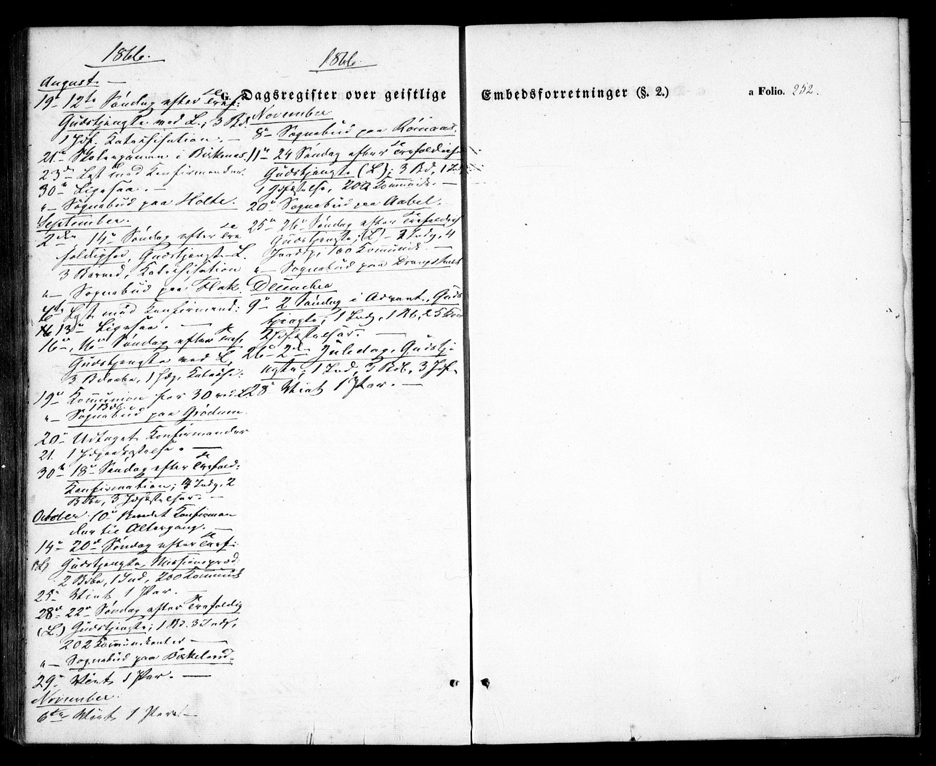 Birkenes sokneprestkontor, AV/SAK-1111-0004/F/Fa/L0003: Parish register (official) no. A 3, 1850-1866, p. 252