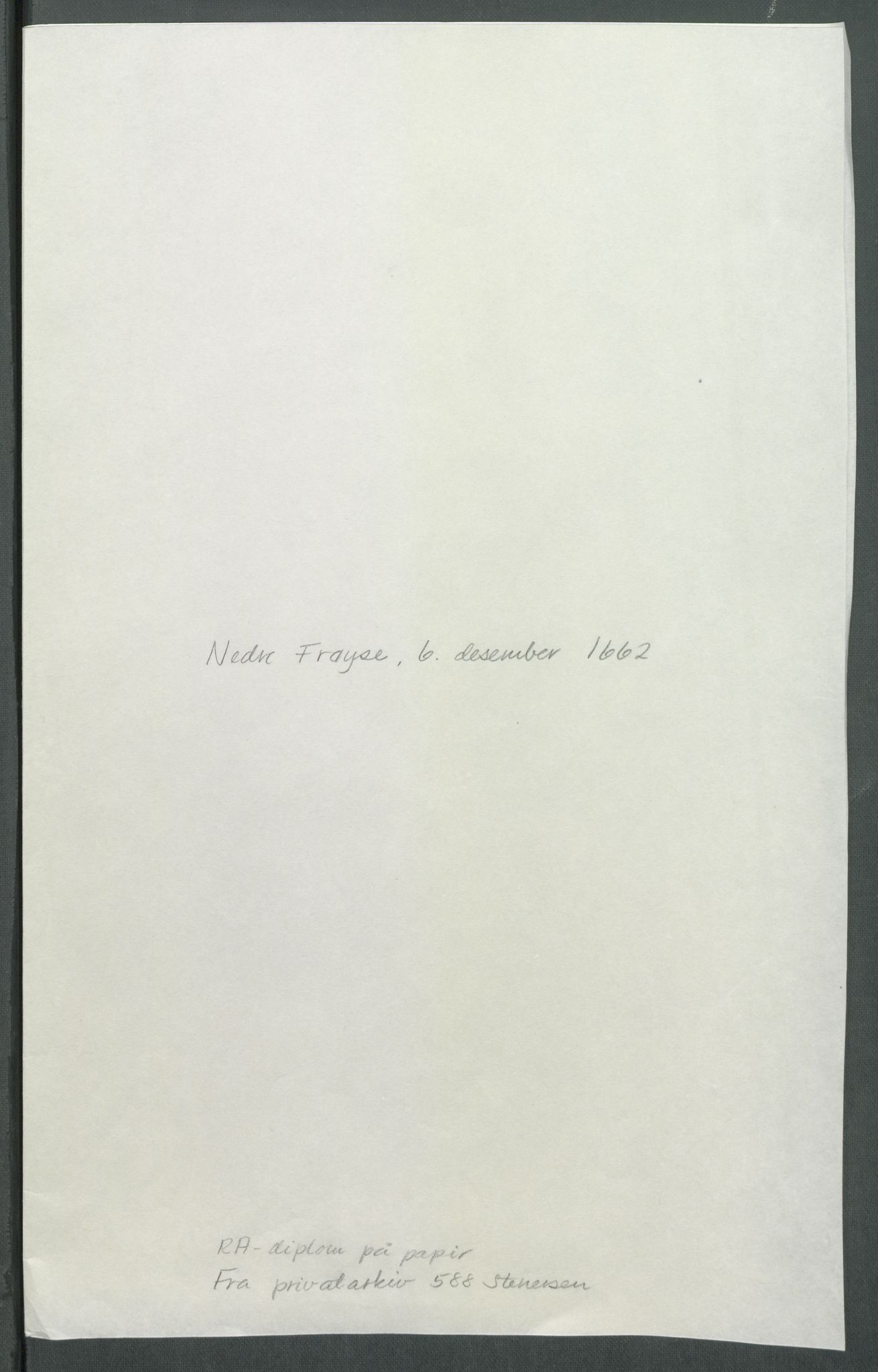 Riksarkivets diplomsamling, AV/RA-EA-5965/F02/L0169: Dokumenter, 1661-1663, p. 156