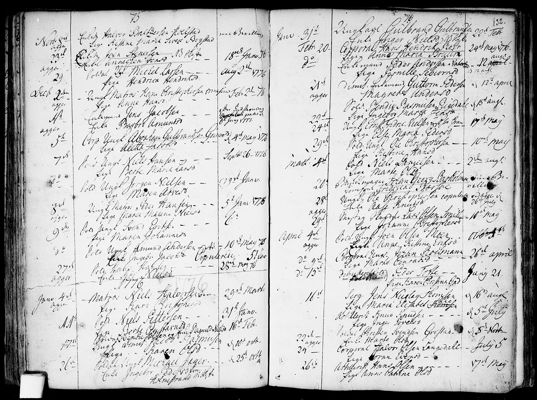Garnisonsmenigheten Kirkebøker, SAO/A-10846/F/Fa/L0002: Parish register (official) no. 2, 1757-1776, p. 132a