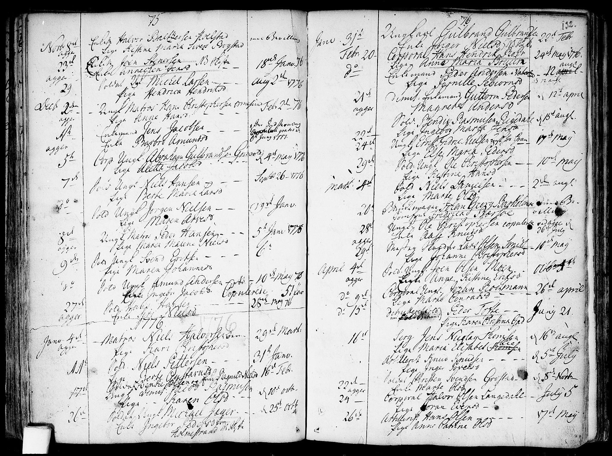 Garnisonsmenigheten Kirkebøker, AV/SAO-A-10846/F/Fa/L0002: Parish register (official) no. 2, 1757-1776, p. 132a