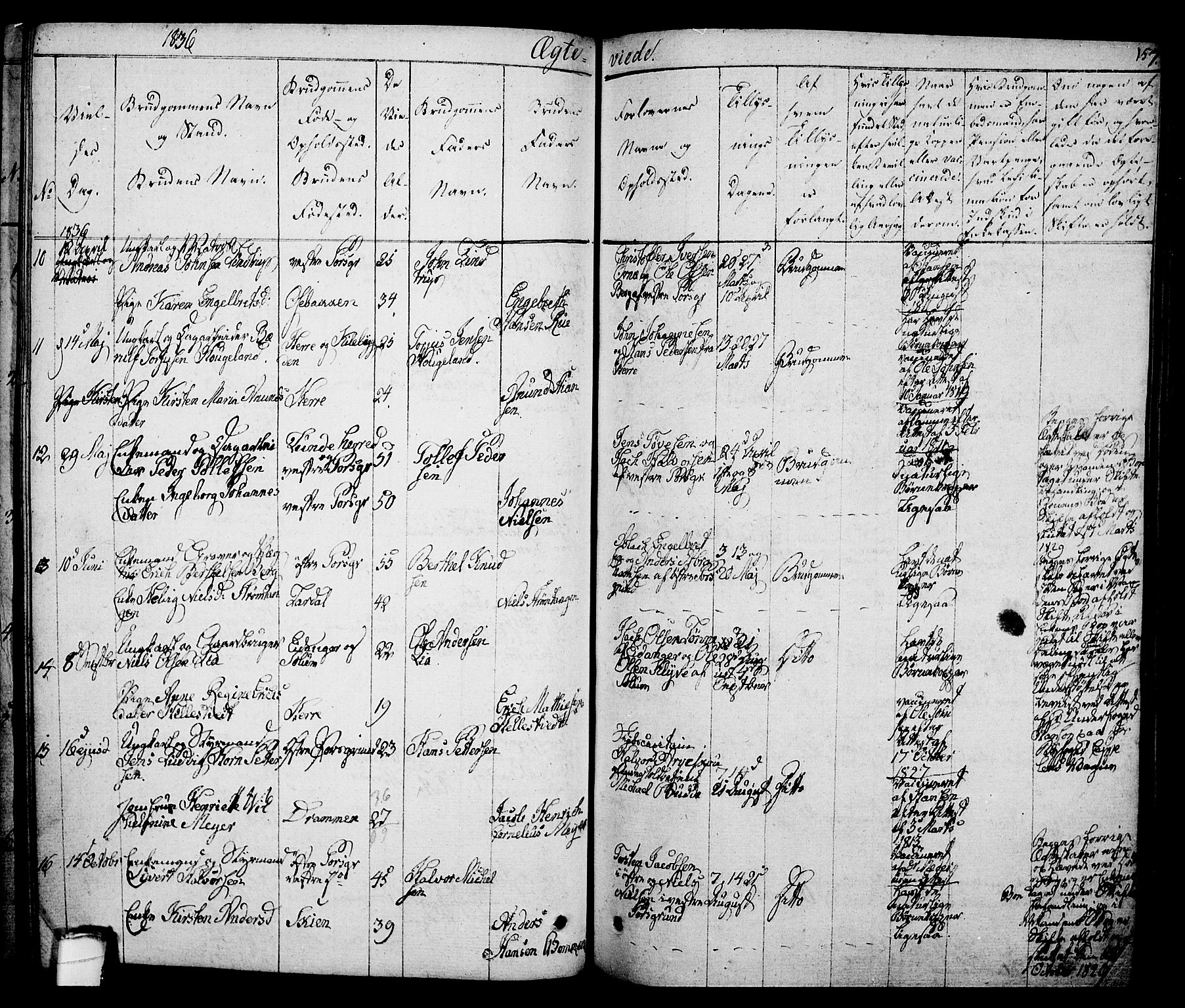 Porsgrunn kirkebøker , AV/SAKO-A-104/F/Fa/L0005: Parish register (official) no. 5, 1828-1840, p. 157