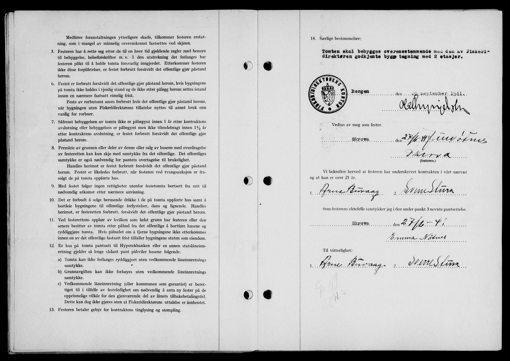 Lofoten sorenskriveri, SAT/A-0017/1/2/2C/L0009a: Mortgage book no. 9a, 1941-1942, Diary no: : 1777/1941