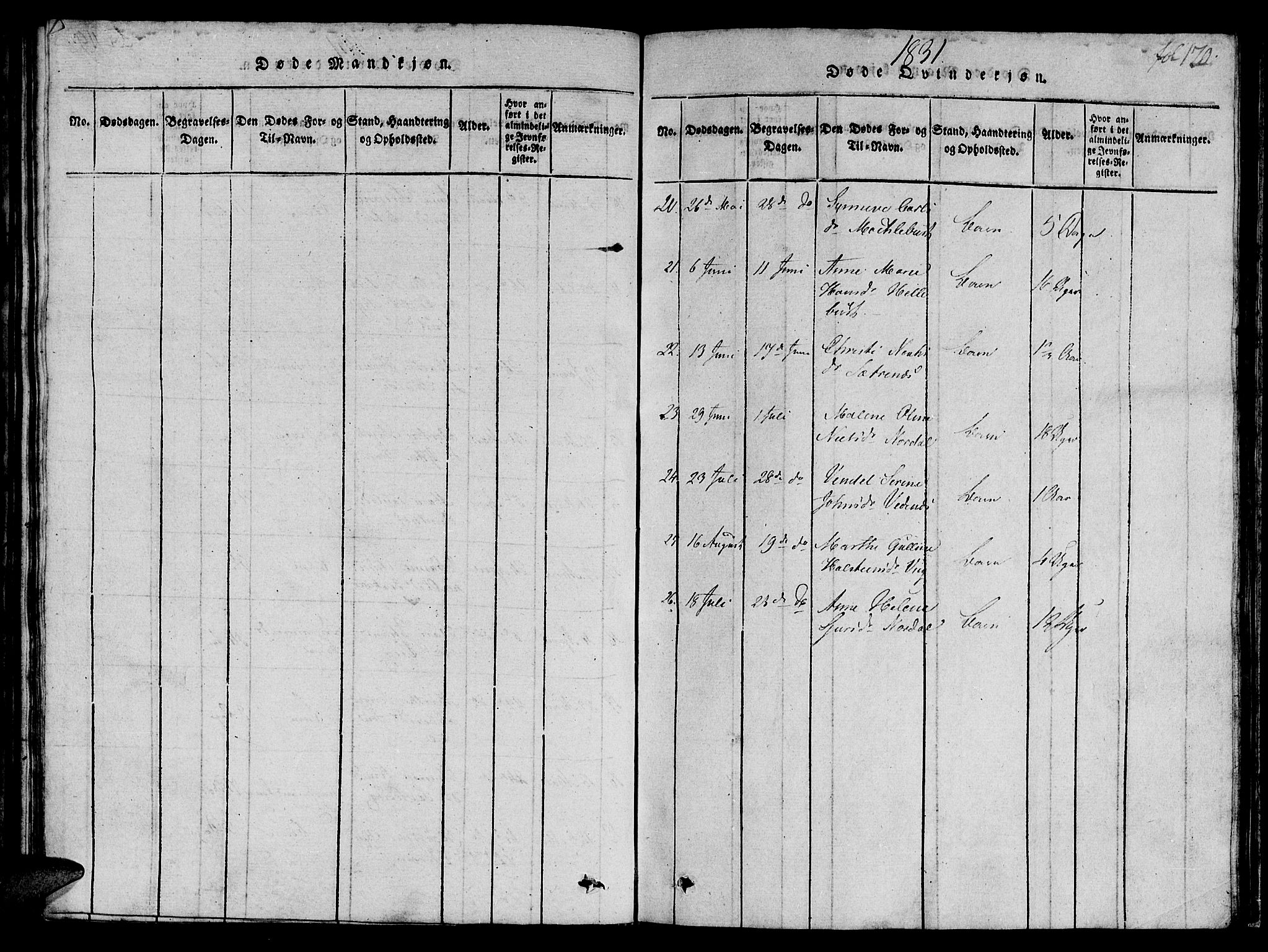 Ministerialprotokoller, klokkerbøker og fødselsregistre - Møre og Romsdal, AV/SAT-A-1454/501/L0004: Parish register (official) no. 501A04, 1816-1831, p. 120