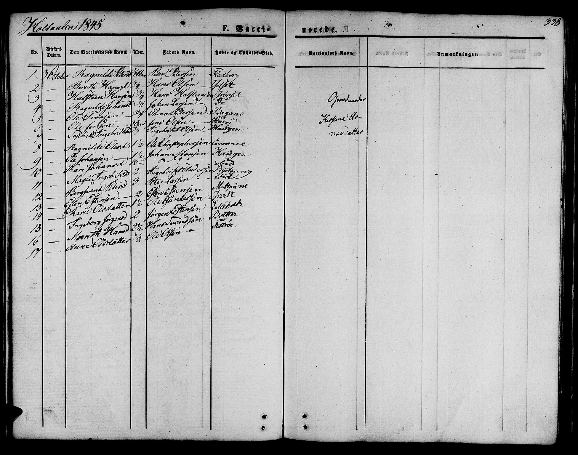 Ministerialprotokoller, klokkerbøker og fødselsregistre - Sør-Trøndelag, SAT/A-1456/685/L0960: Parish register (official) no. 685A05 /1, 1829-1845, p. 338