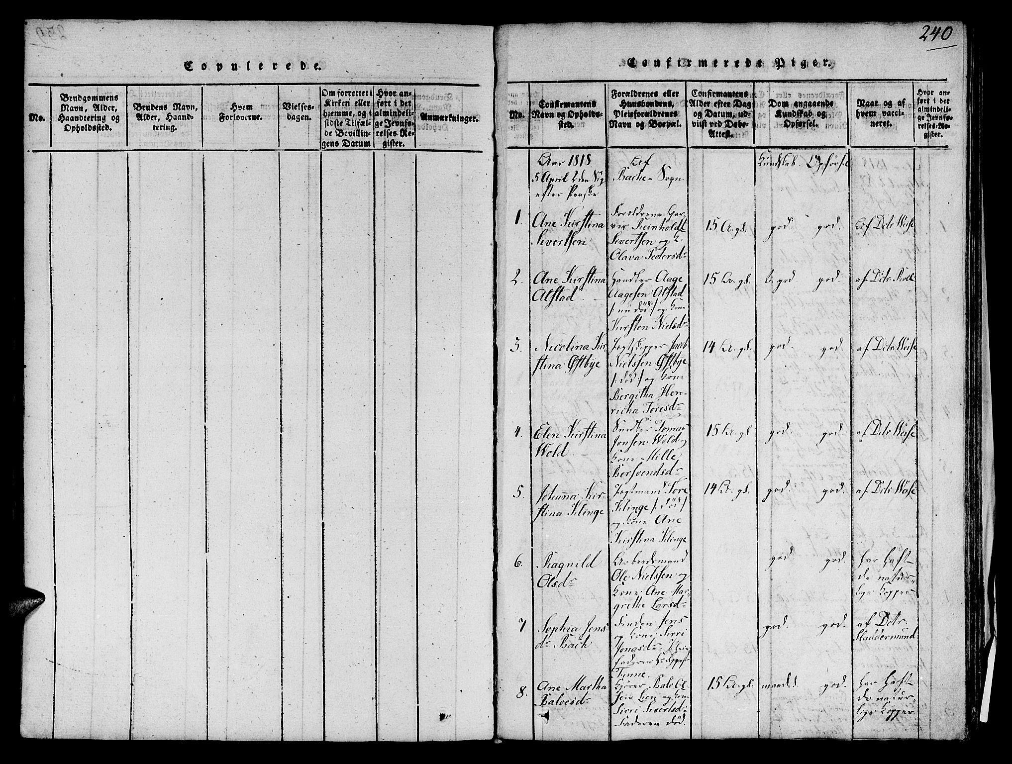Ministerialprotokoller, klokkerbøker og fødselsregistre - Sør-Trøndelag, SAT/A-1456/606/L0283: Parish register (official) no. 606A03 /1, 1818-1823, p. 240