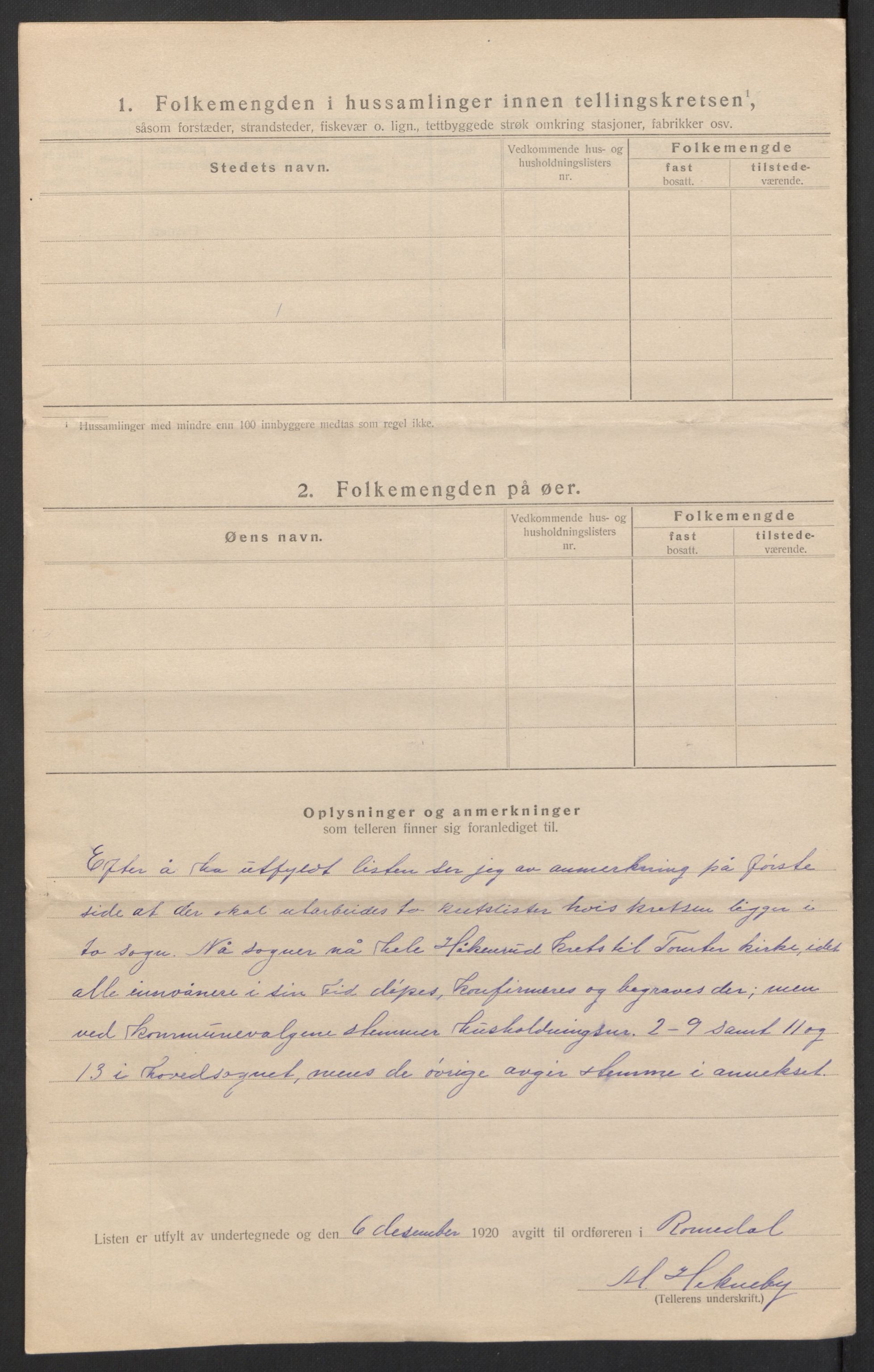 SAH, 1920 census for Romedal, 1920, p. 48