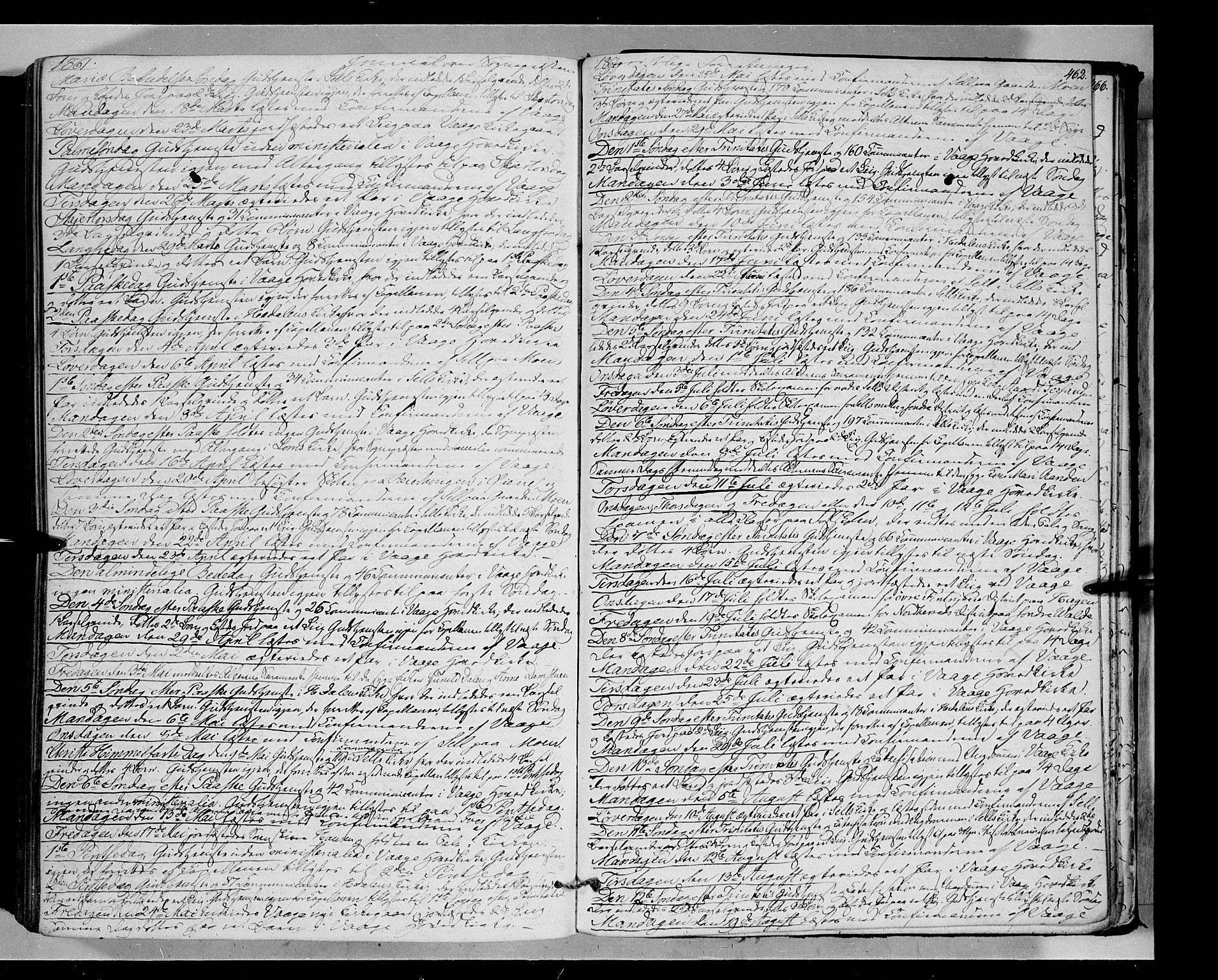 Vågå prestekontor, SAH/PREST-076/H/Ha/Haa/L0006: Parish register (official) no. 6 /1, 1856-1872, p. 462