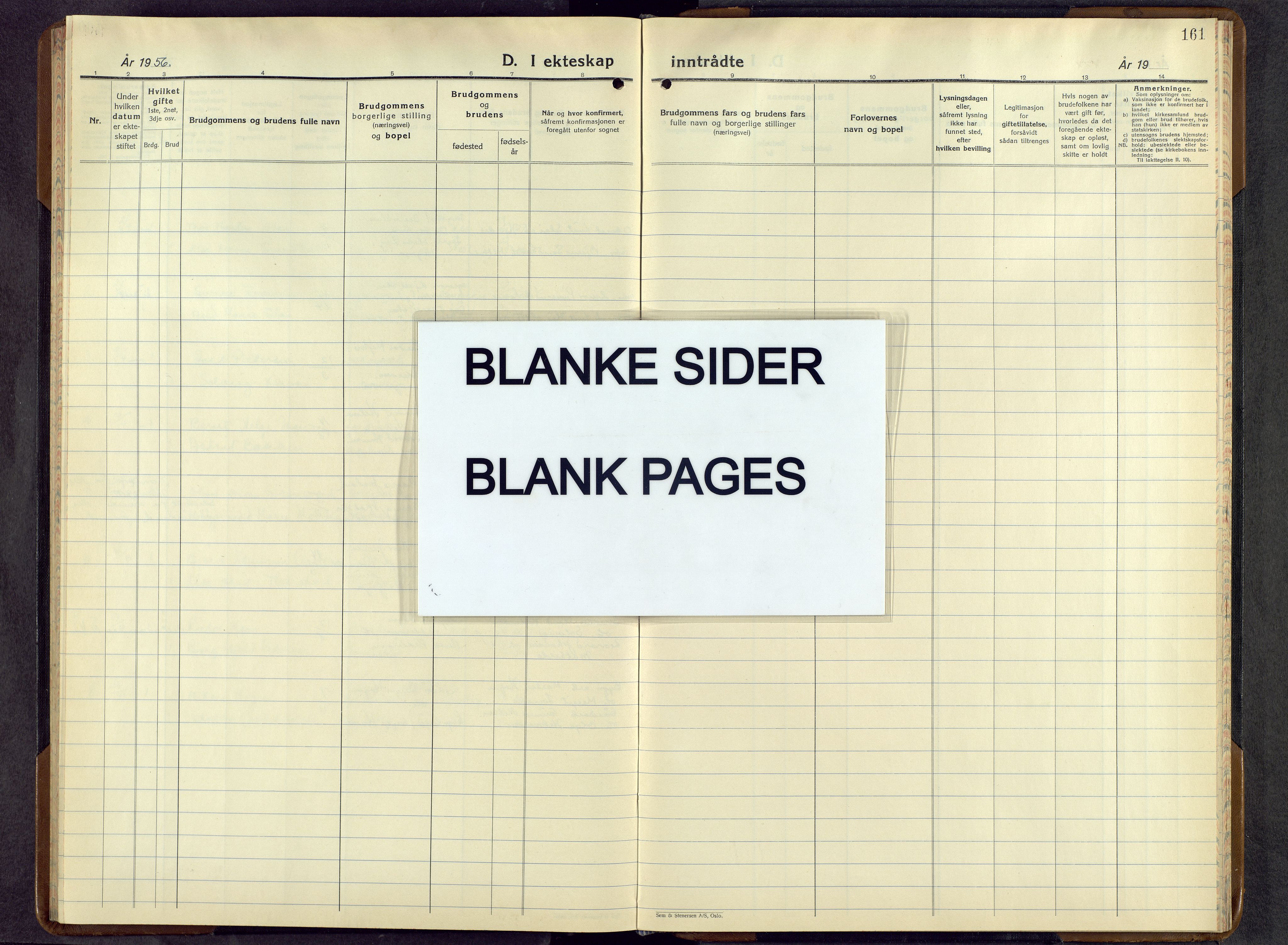 Nes prestekontor, Hedmark, AV/SAH-PREST-020/L/La/L0013: Parish register (copy) no. 13, 1939-1967, p. 161