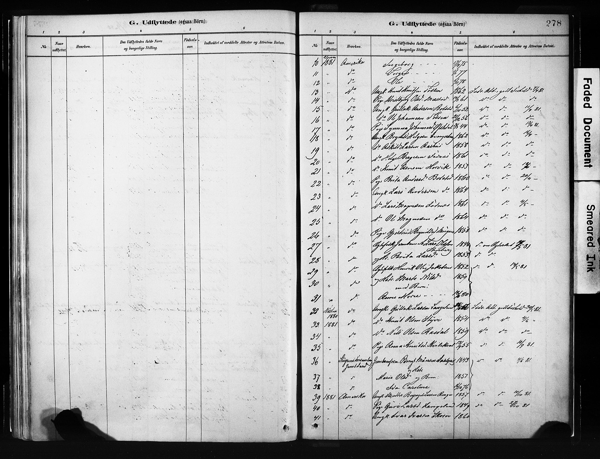 Evanger sokneprestembete, SAB/A-99924: Parish register (official) no. A 1, 1877-1899, p. 278