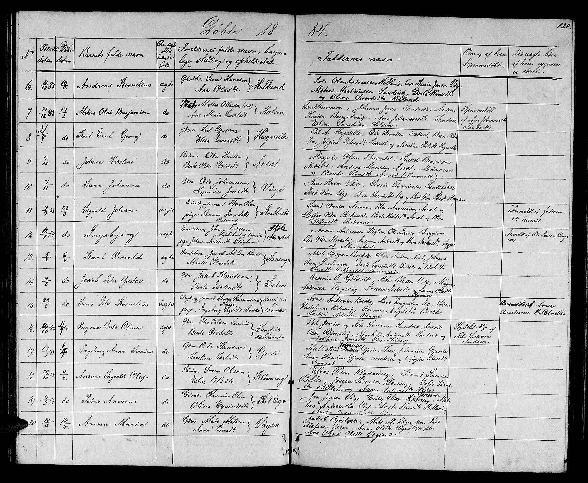 Ministerialprotokoller, klokkerbøker og fødselsregistre - Møre og Romsdal, AV/SAT-A-1454/503/L0047: Parish register (copy) no. 503C02, 1854-1884, p. 120