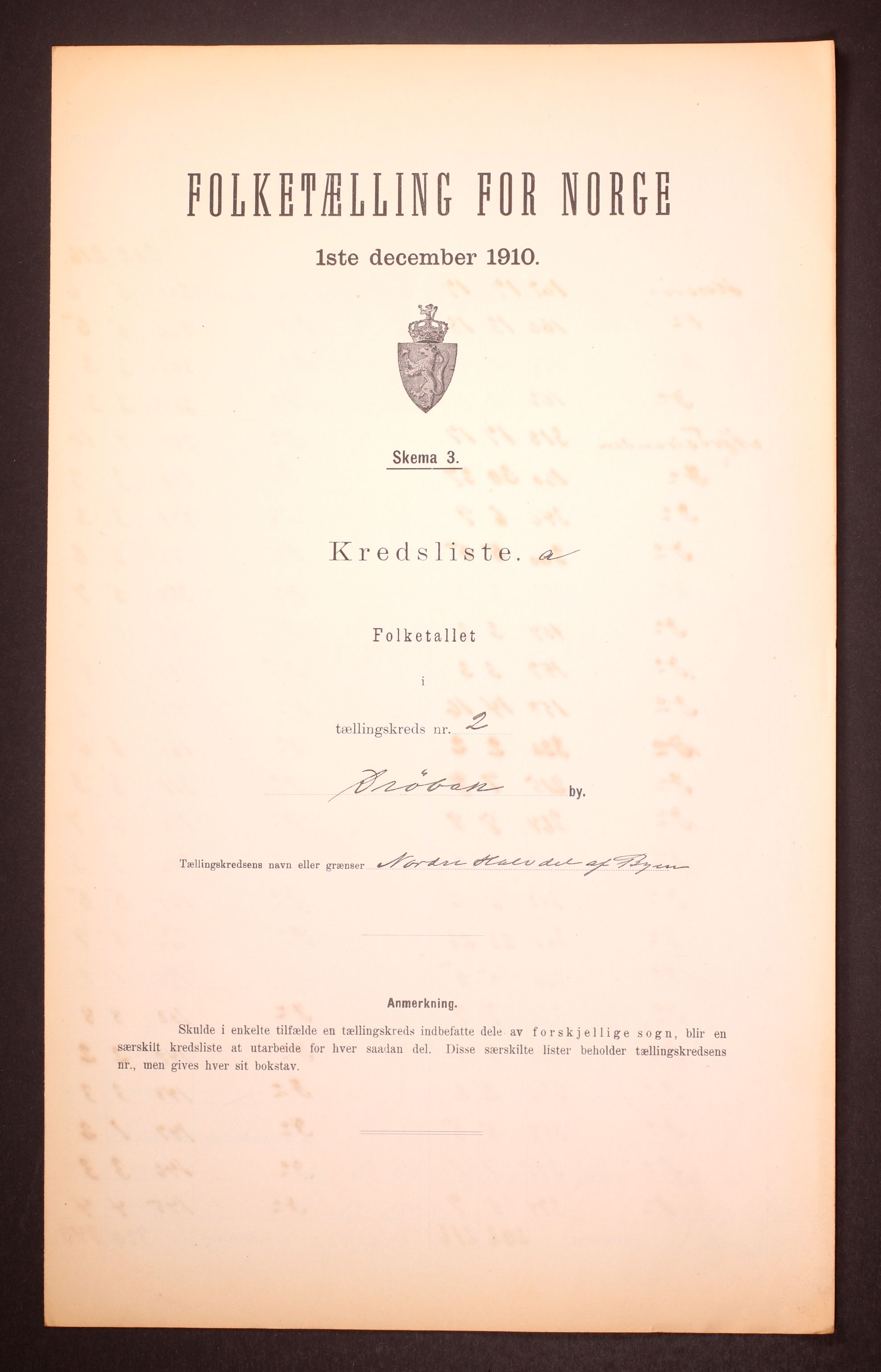 RA, 1910 census for Drøbak, 1910, p. 10