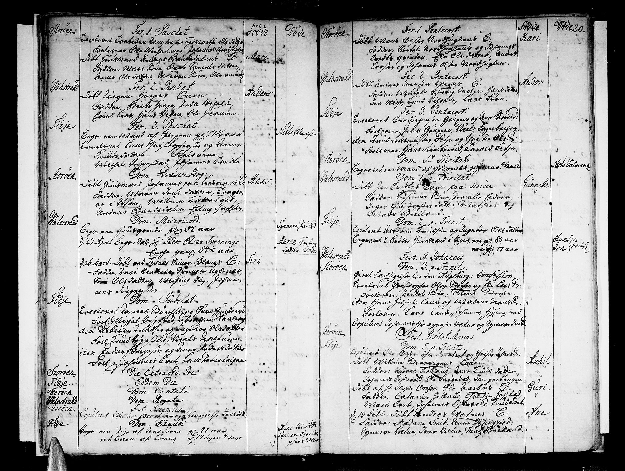 Stord sokneprestembete, SAB/A-78201/H/Haa: Parish register (official) no. A 1, 1725-1744, p. 20