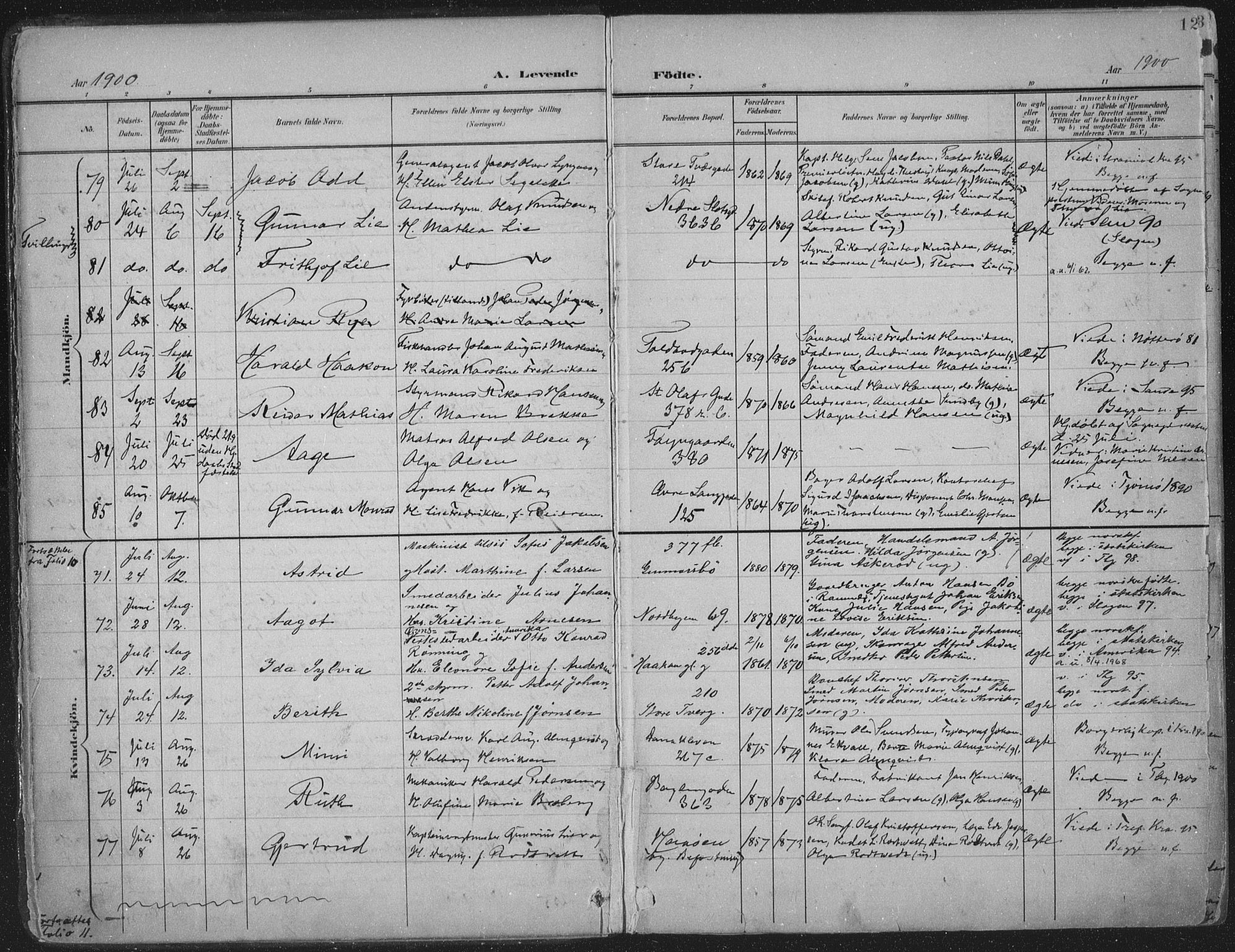 Tønsberg kirkebøker, AV/SAKO-A-330/F/Fa/L0014: Parish register (official) no. I 14, 1900-1913, p. 12