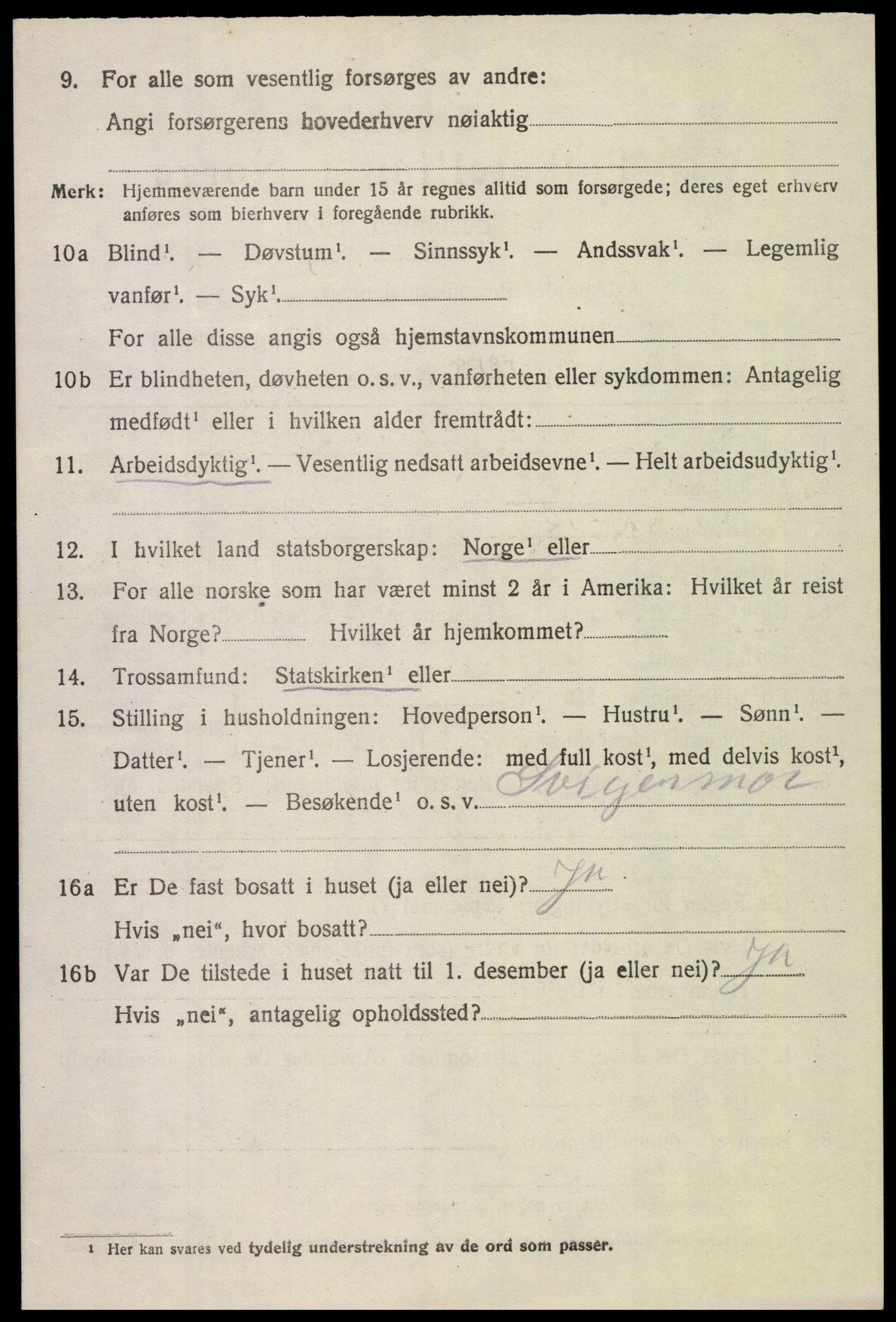 SAH, 1920 census for Dovre, 1920, p. 2401