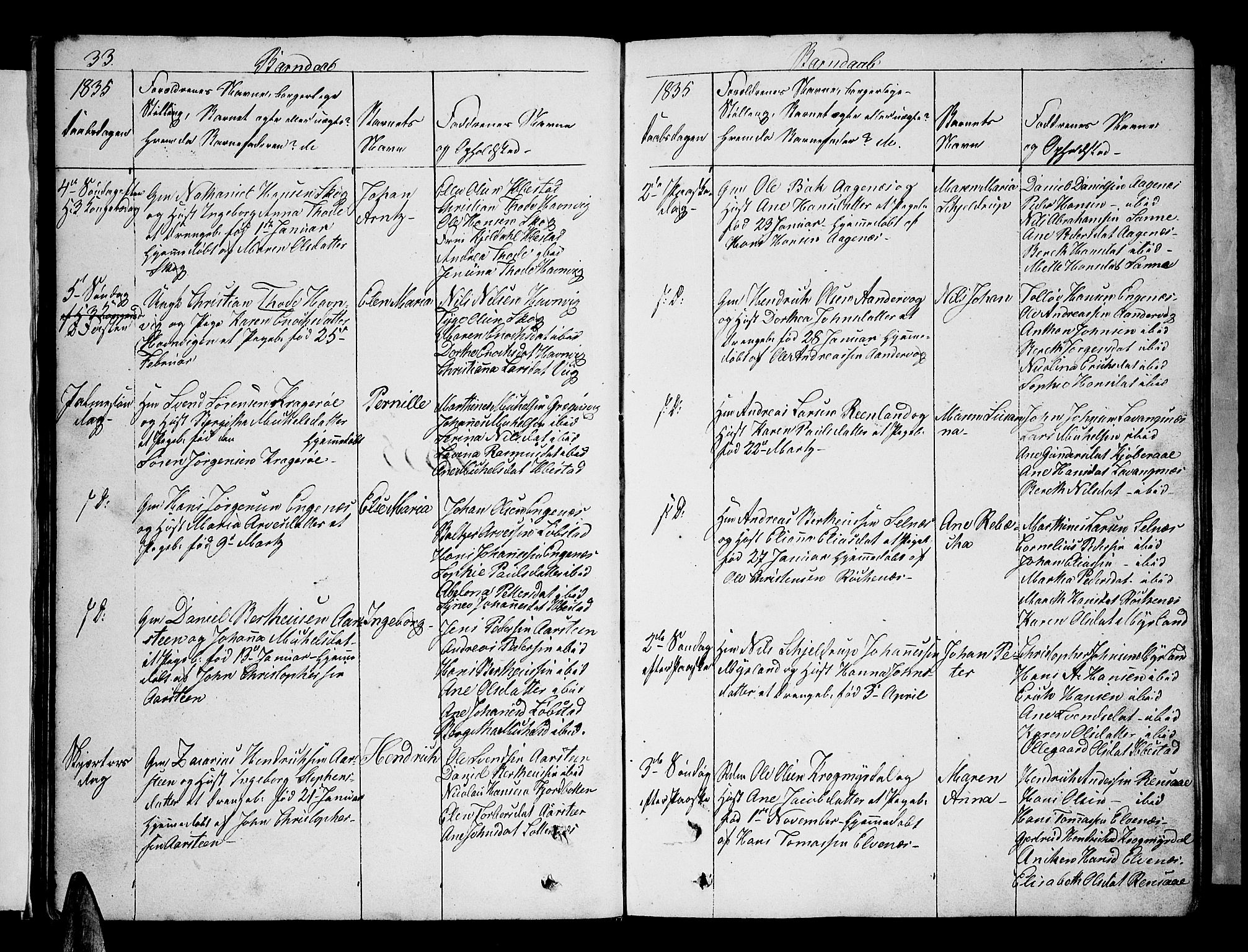 Ibestad sokneprestembete, SATØ/S-0077/H/Ha/Hab/L0003klokker: Parish register (copy) no. 3, 1833-1852, p. 33