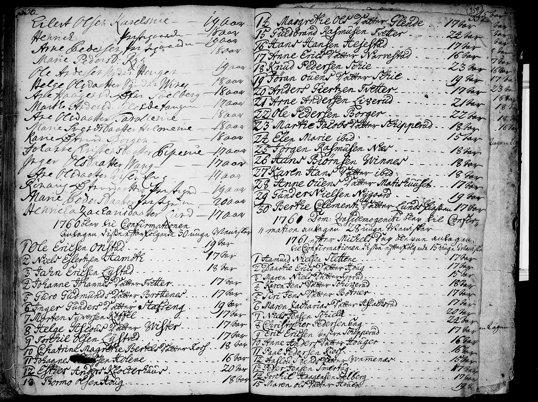 Skiptvet prestekontor Kirkebøker, SAO/A-20009/F/Fa/L0003: Parish register (official) no. 3, 1758-1793, p. 356-357