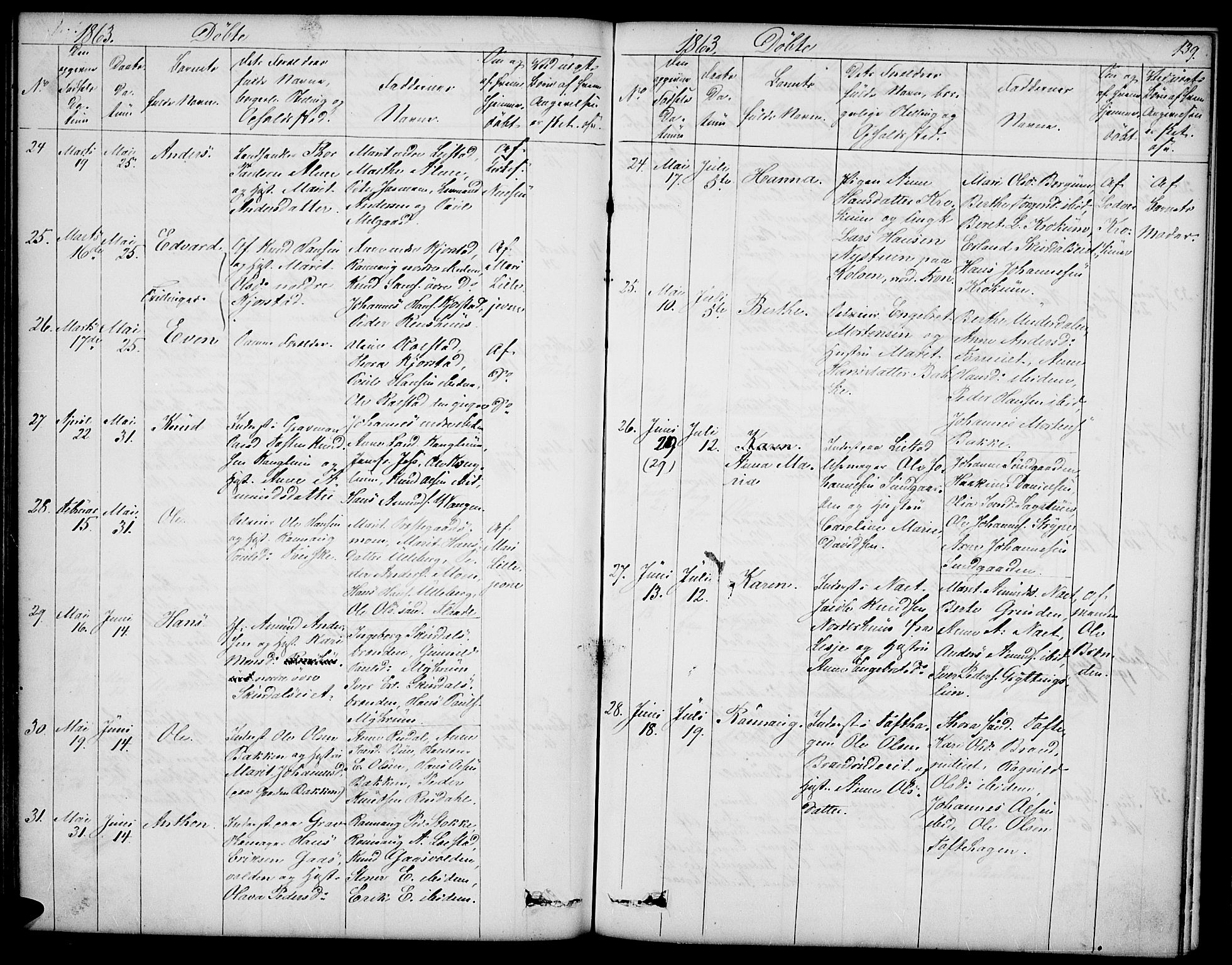 Sør-Fron prestekontor, AV/SAH-PREST-010/H/Ha/Hab/L0001: Parish register (copy) no. 1, 1844-1863, p. 139