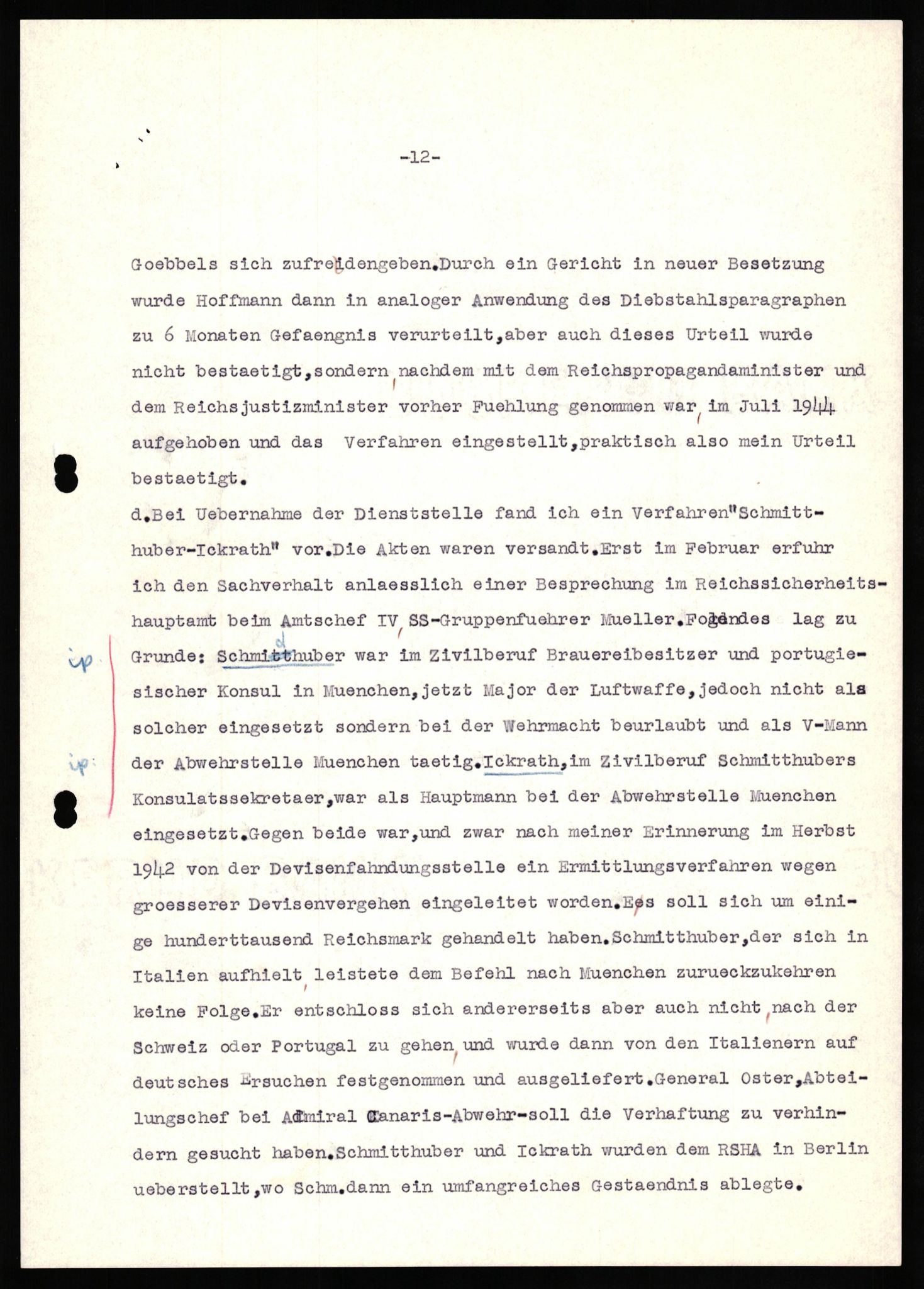 Forsvaret, Forsvarets overkommando II, AV/RA-RAFA-3915/D/Db/L0032: CI Questionaires. Tyske okkupasjonsstyrker i Norge. Tyskere., 1945-1946, p. 278