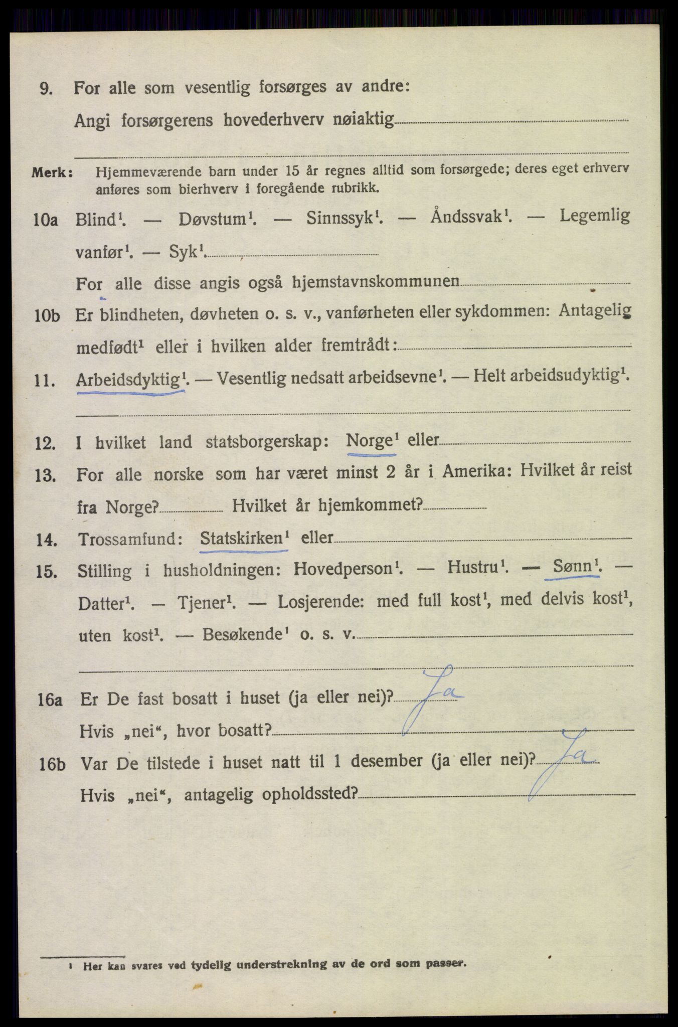 SAH, 1920 census for Trysil, 1920, p. 3178