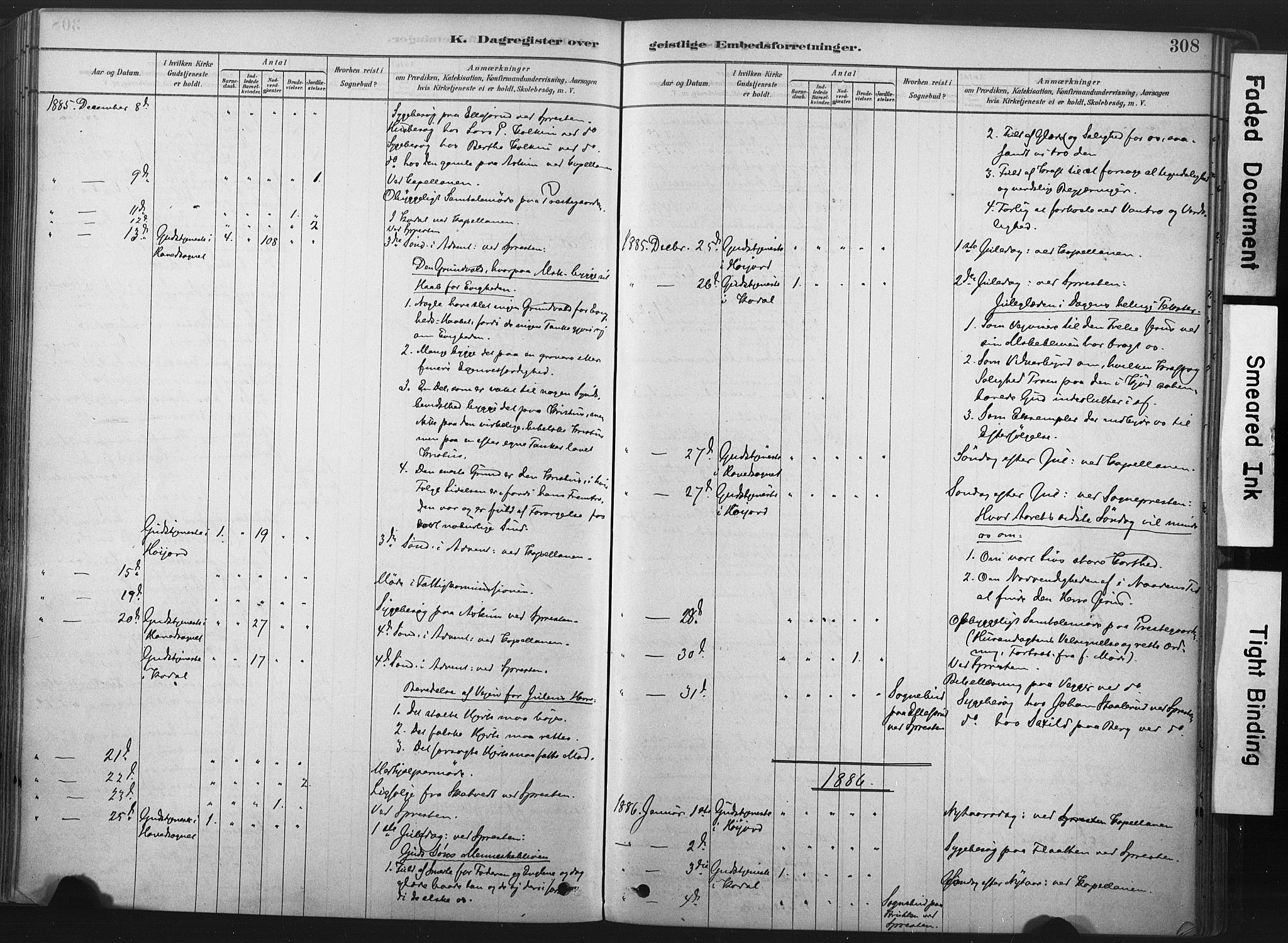 Andebu kirkebøker, SAKO/A-336/F/Fa/L0007: Parish register (official) no. 7, 1878-1899, p. 308