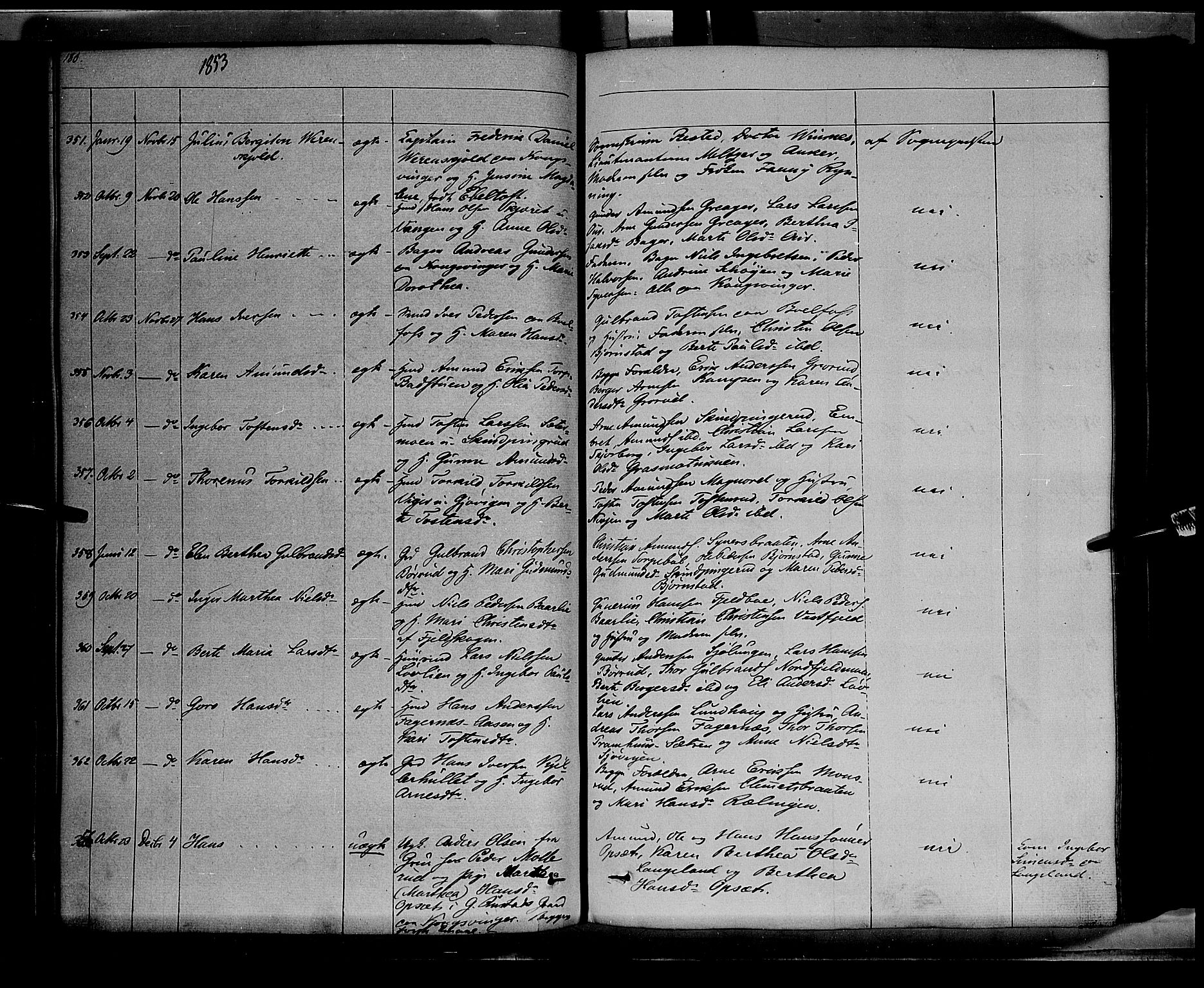 Vinger prestekontor, SAH/PREST-024/H/Ha/Haa/L0009: Parish register (official) no. 9, 1847-1855, p. 180