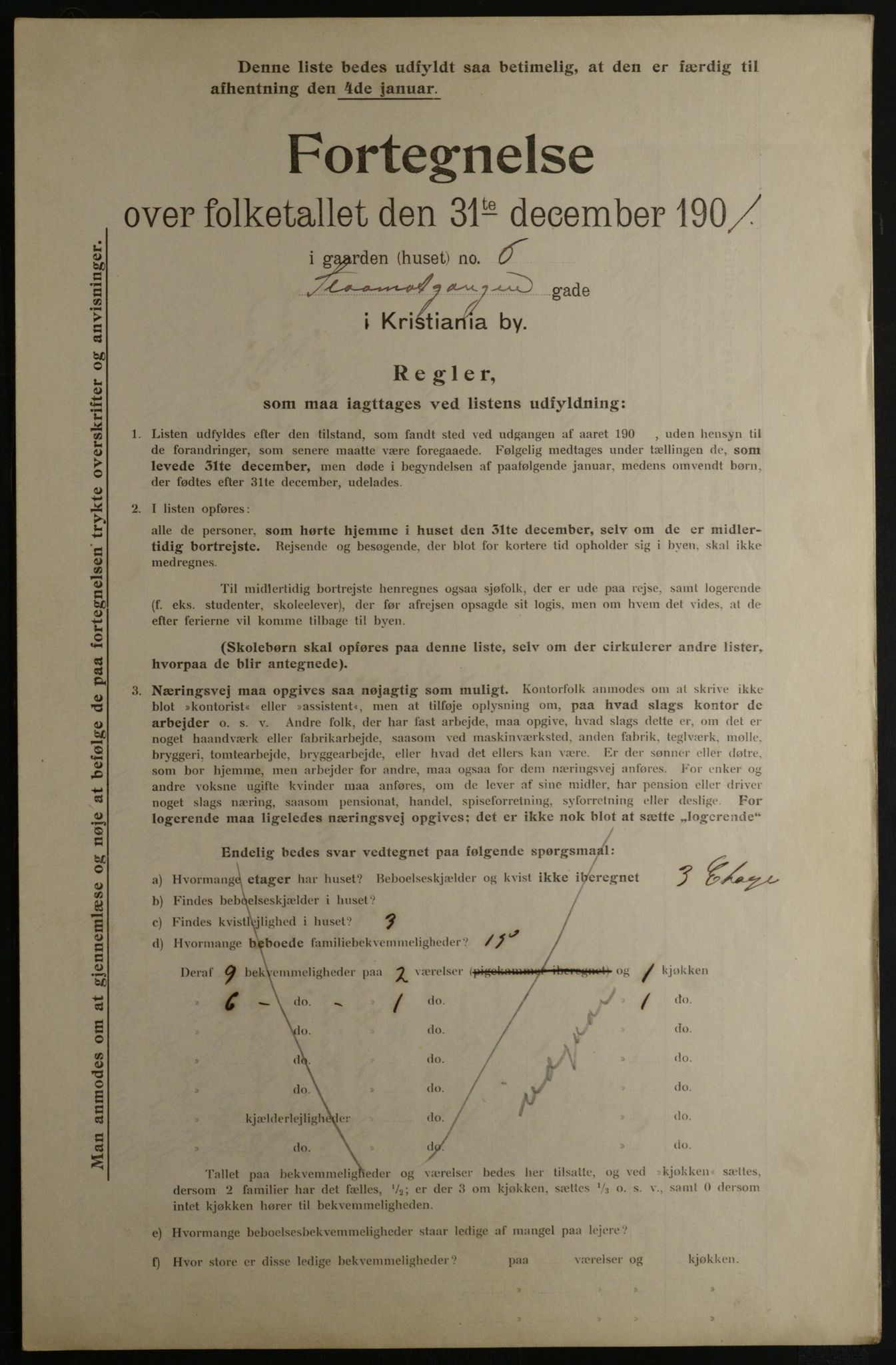 OBA, Municipal Census 1901 for Kristiania, 1901, p. 14926