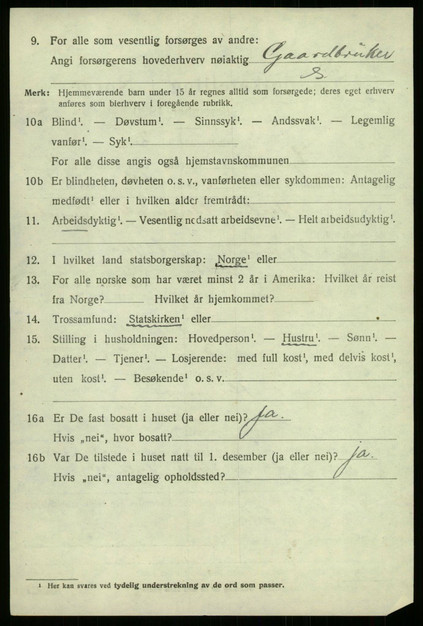 SAB, 1920 census for Kyrkjebø, 1920, p. 5718