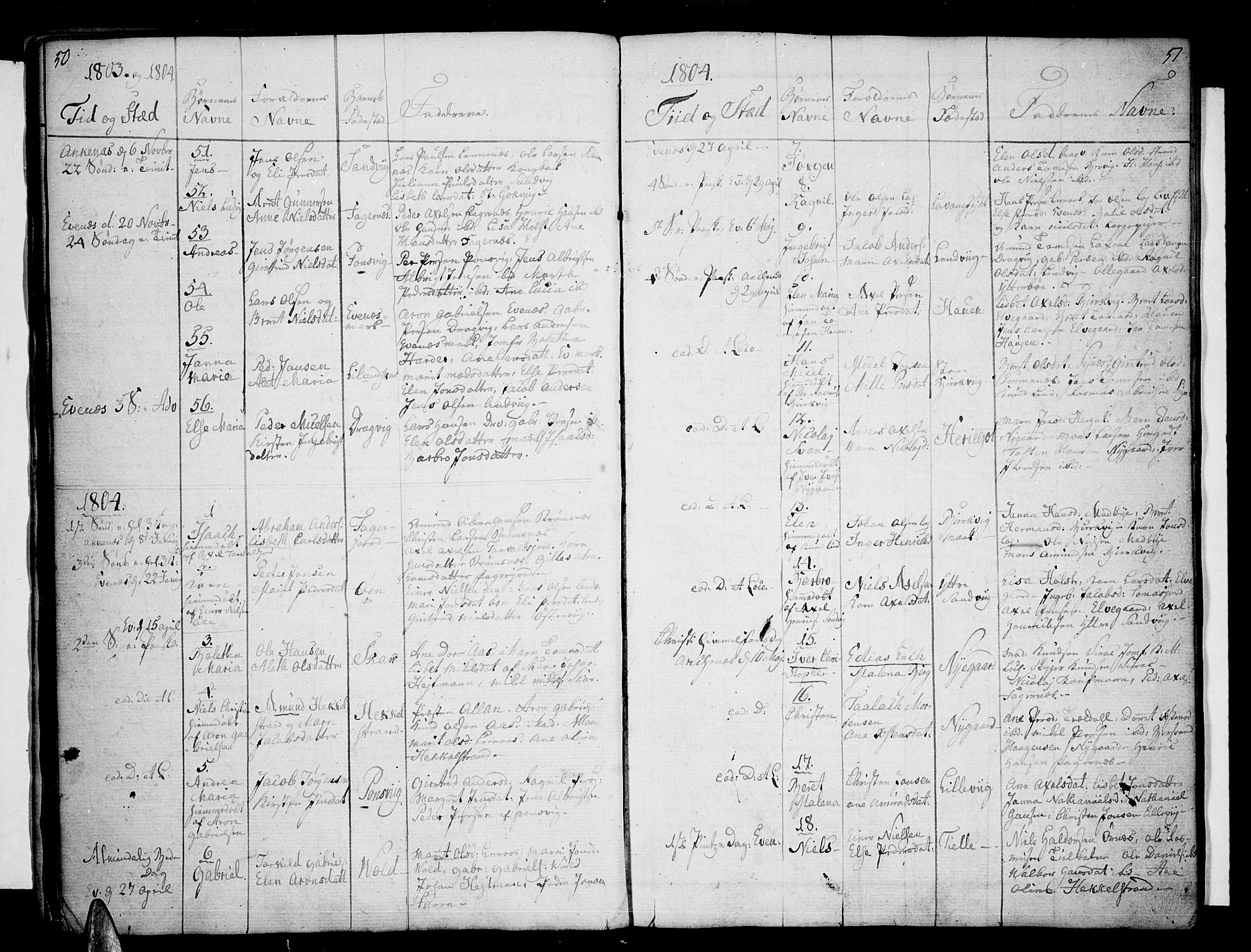 Ministerialprotokoller, klokkerbøker og fødselsregistre - Nordland, SAT/A-1459/863/L0893: Parish register (official) no. 863A05, 1794-1821, p. 50-51