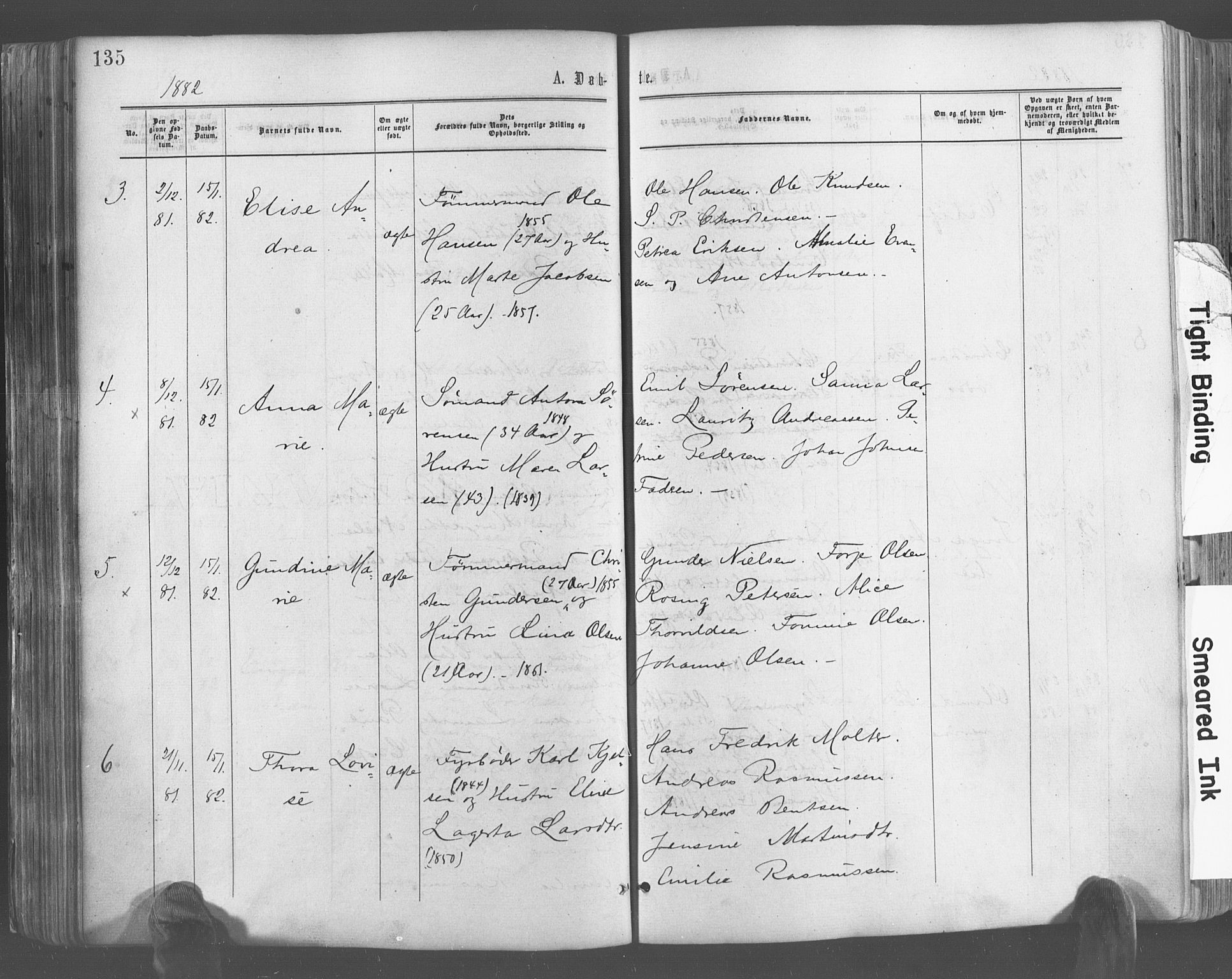 Risør sokneprestkontor, SAK/1111-0035/F/Fa/L0004: Parish register (official) no. A 4, 1865-1882, p. 135