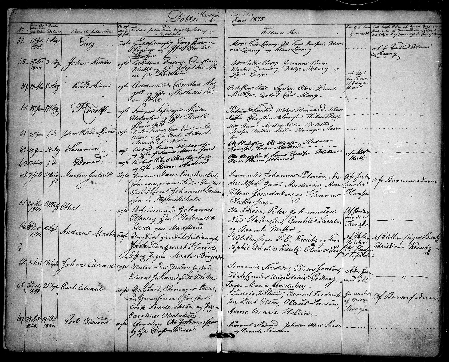 Halden prestekontor Kirkebøker, AV/SAO-A-10909/F/Fa/L0006: Parish register (official) no. I 6, 1845-1856, p. 3