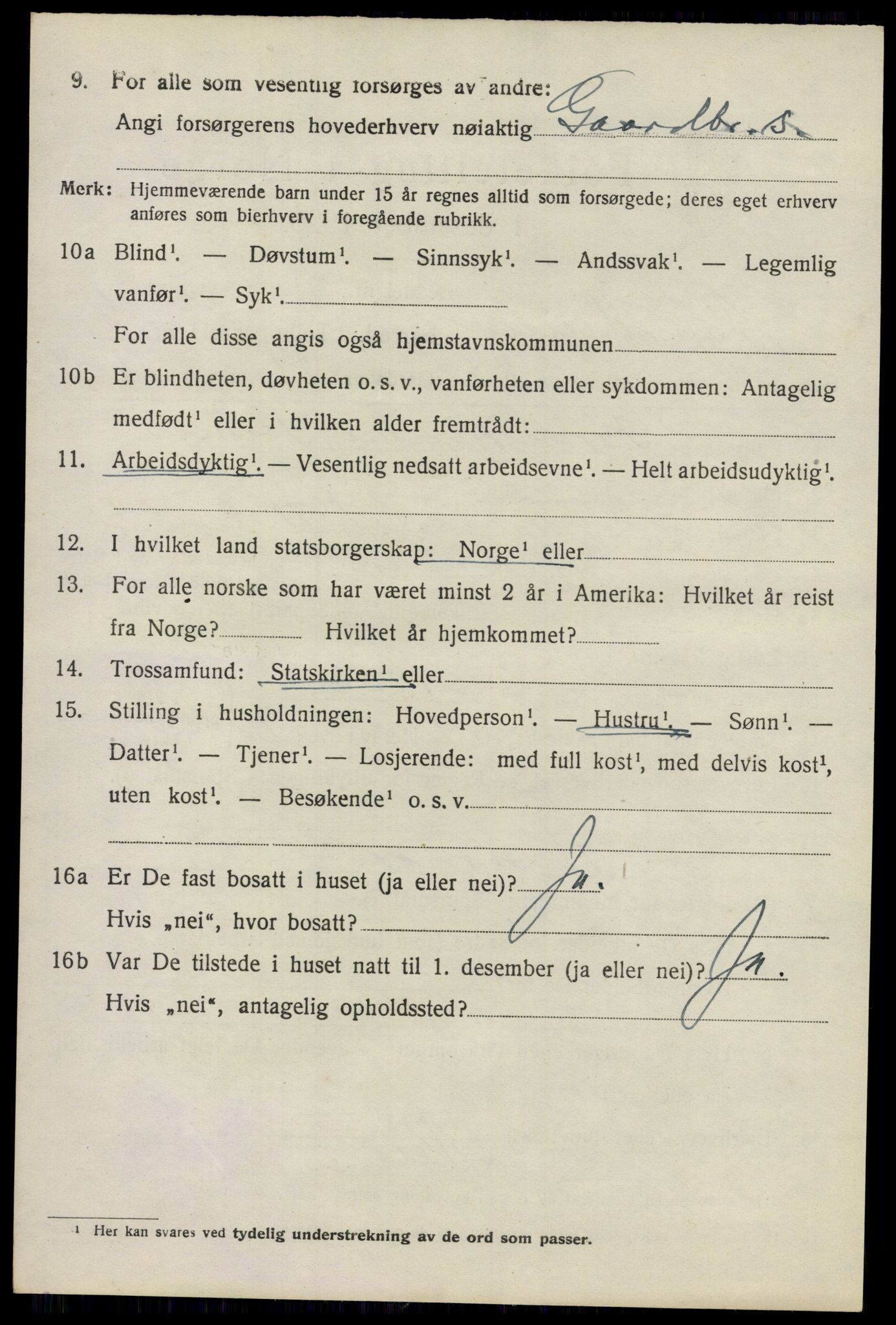 SAO, 1920 census for Gjerdrum, 1920, p. 3297