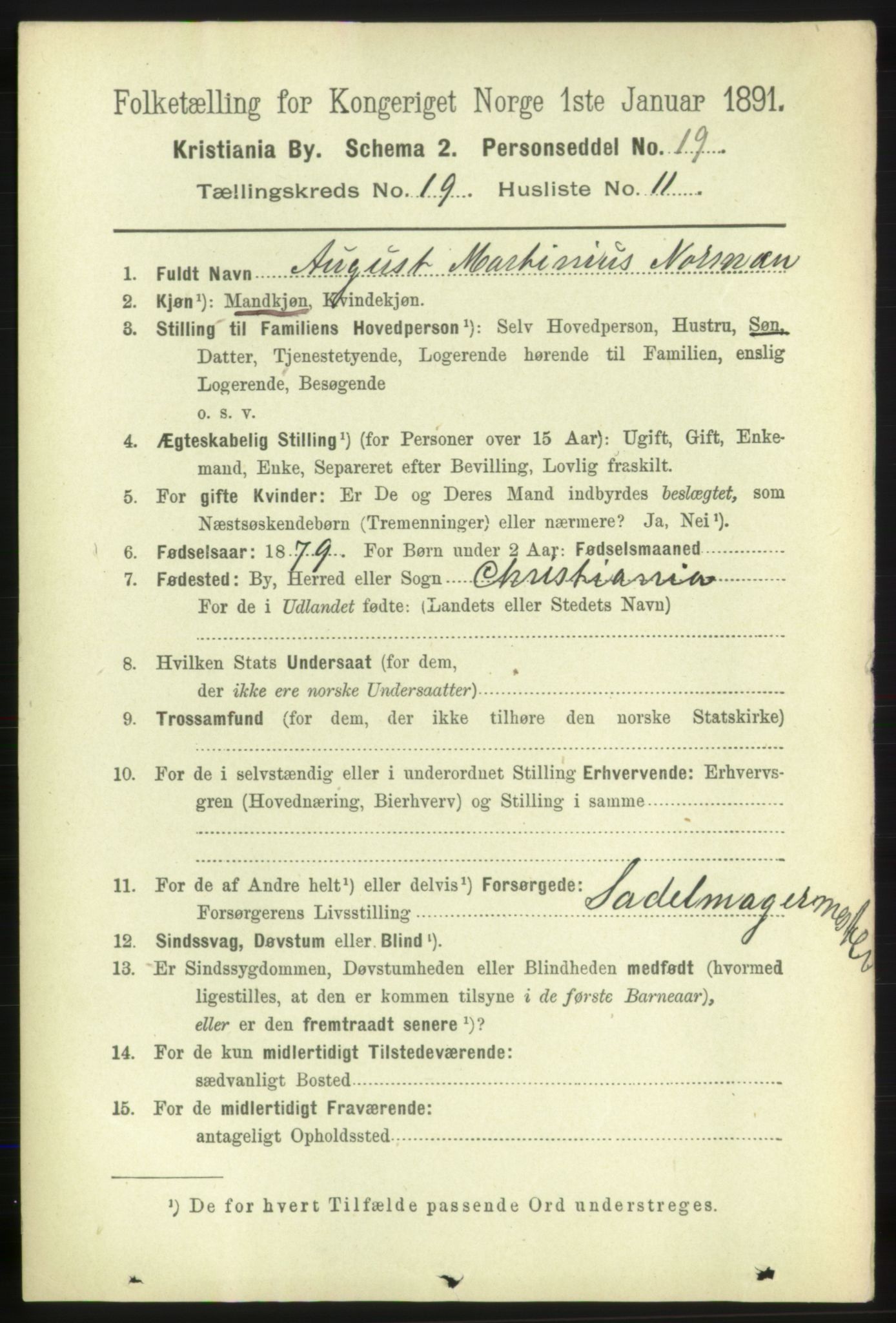 RA, 1891 census for 0301 Kristiania, 1891, p. 9791