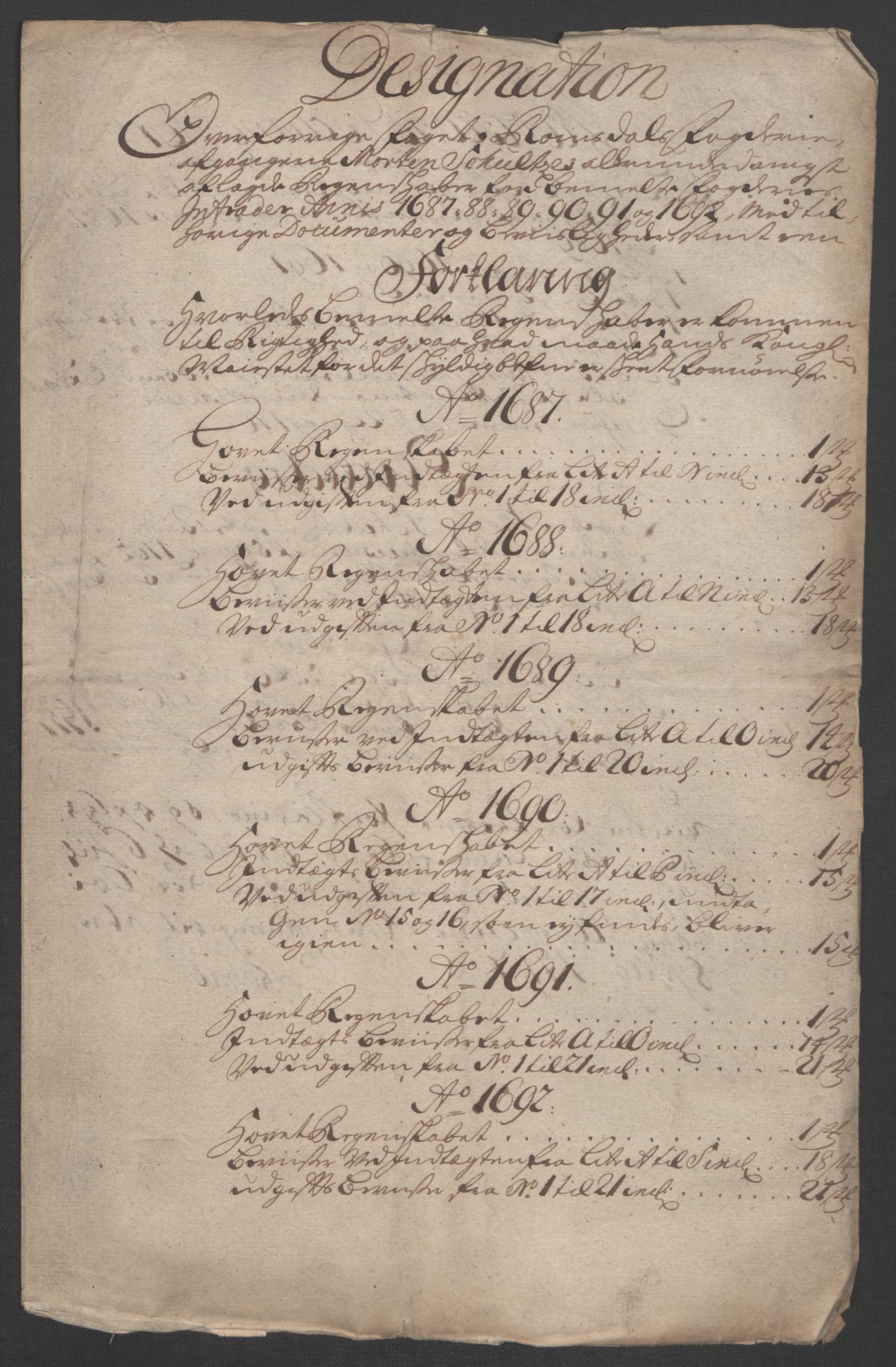 Rentekammeret inntil 1814, Reviderte regnskaper, Fogderegnskap, RA/EA-4092/R55/L3650: Fogderegnskap Romsdal, 1692, p. 306