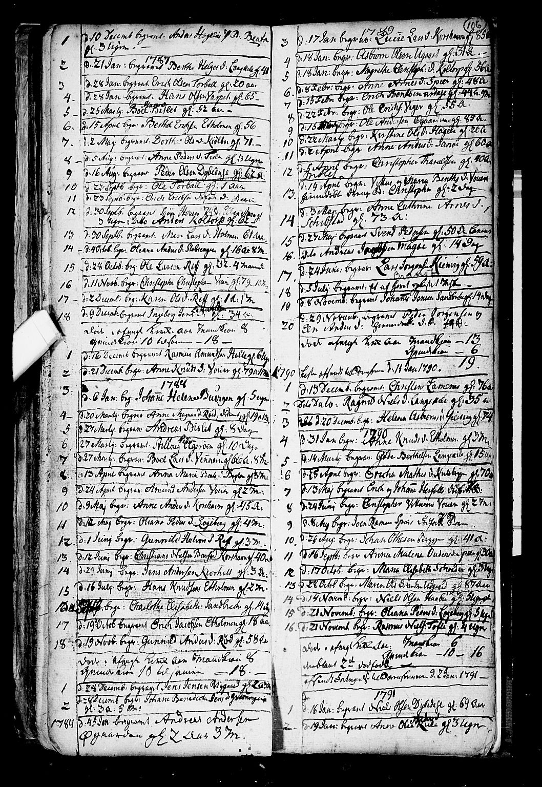 Hvaler prestekontor Kirkebøker, SAO/A-2001/F/Fa/L0003: Parish register (official) no. I 3, 1758-1796, p. 106