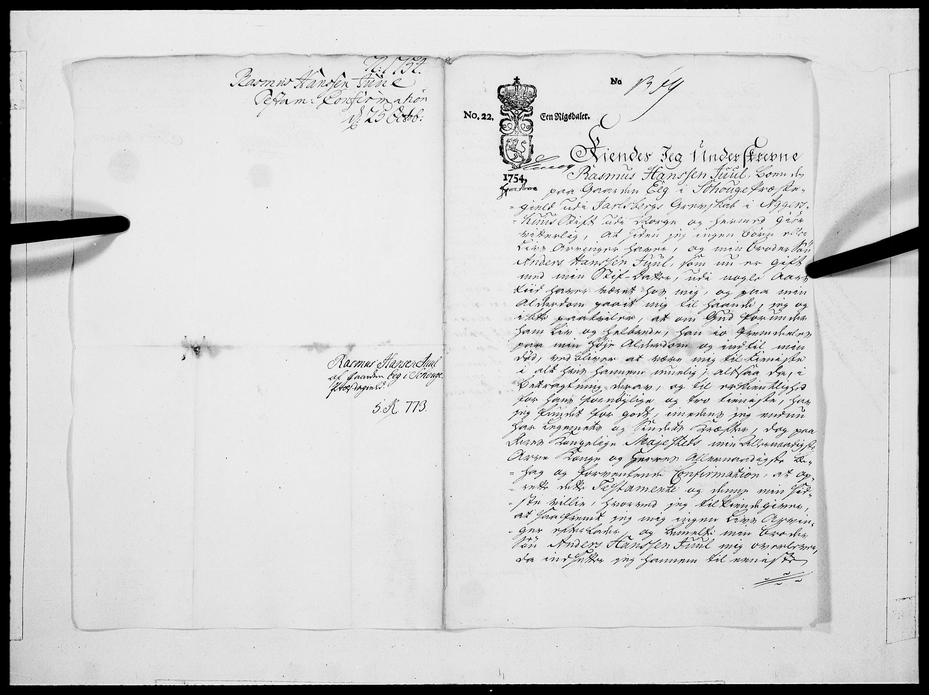 Danske Kanselli 1572-1799, AV/RA-EA-3023/F/Fc/Fcc/Fcca/L0167: Norske innlegg 1572-1799, 1754, p. 359