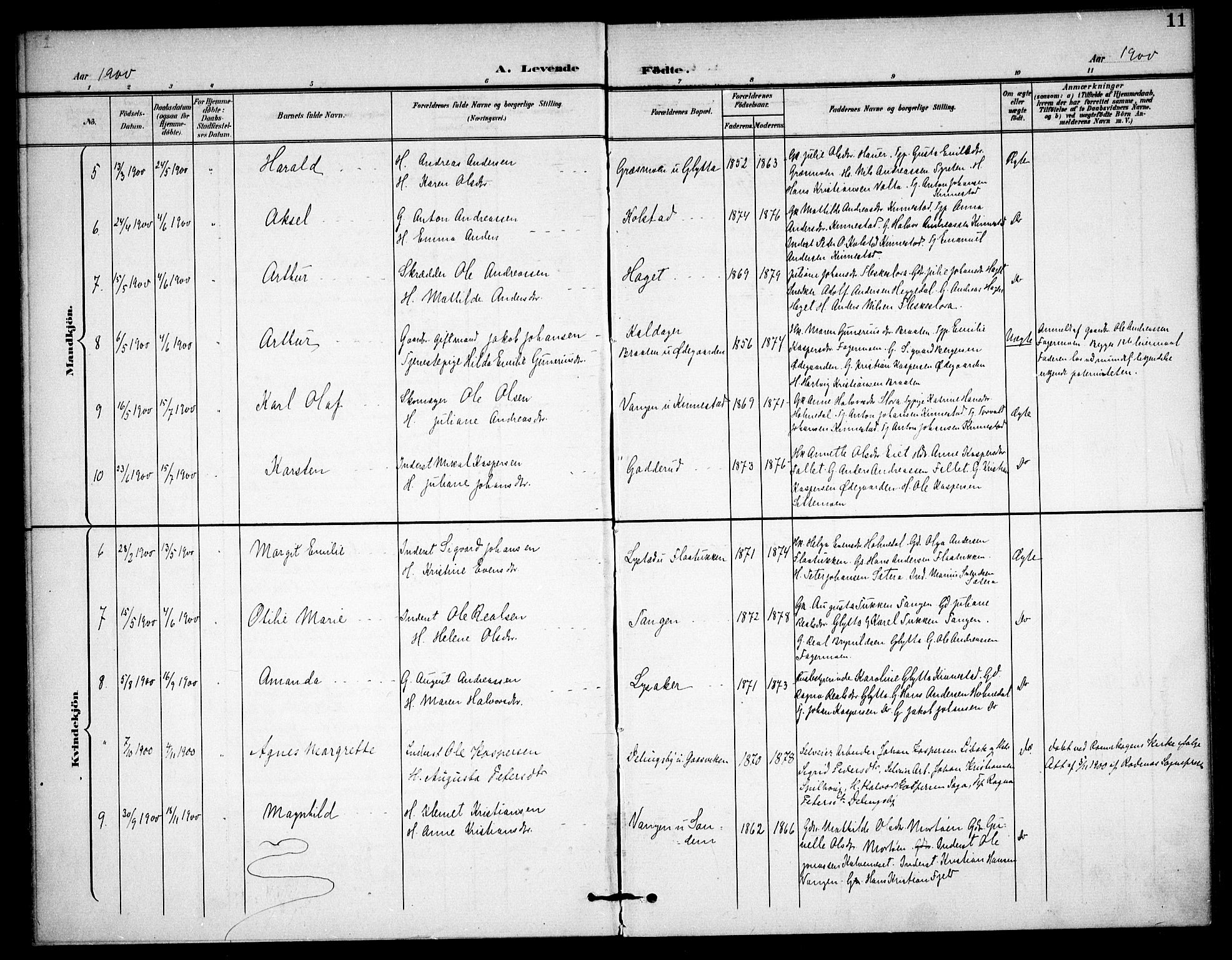 Høland prestekontor Kirkebøker, AV/SAO-A-10346a/F/Fc/L0003: Parish register (official) no. III 3, 1897-1911, p. 11