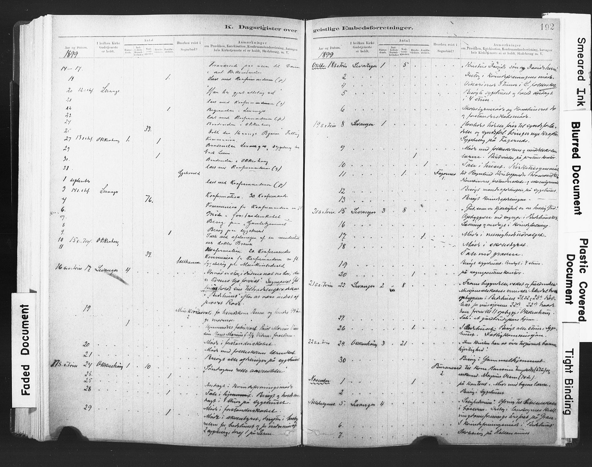 Ministerialprotokoller, klokkerbøker og fødselsregistre - Nord-Trøndelag, SAT/A-1458/720/L0189: Parish register (official) no. 720A05, 1880-1911, p. 192